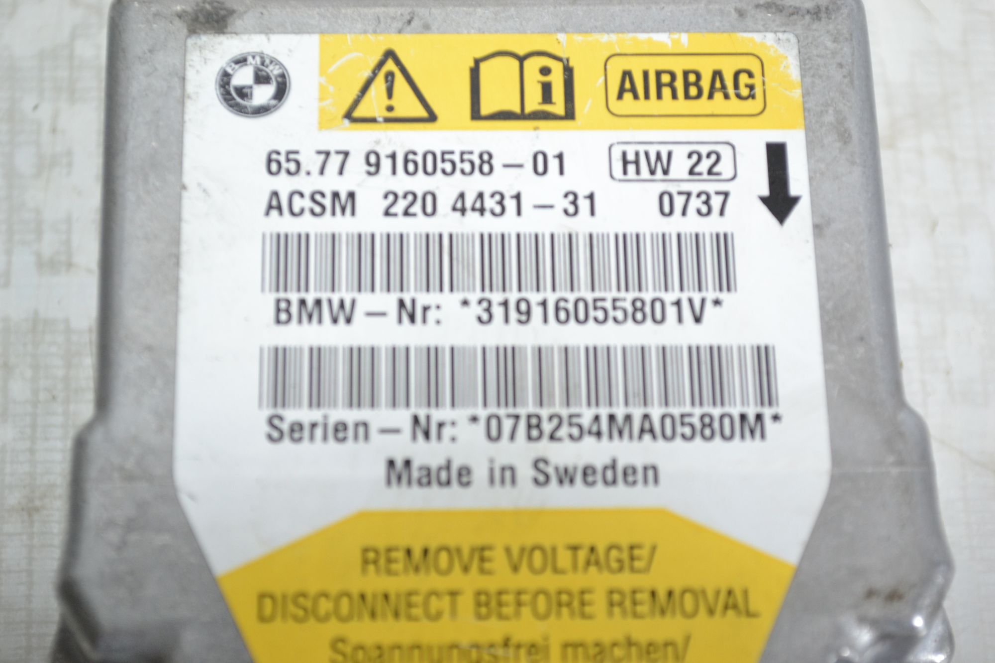 Блок управления Airbag оригинал BMW E60/E61 из Японии, 1900 рублей, Кореновск