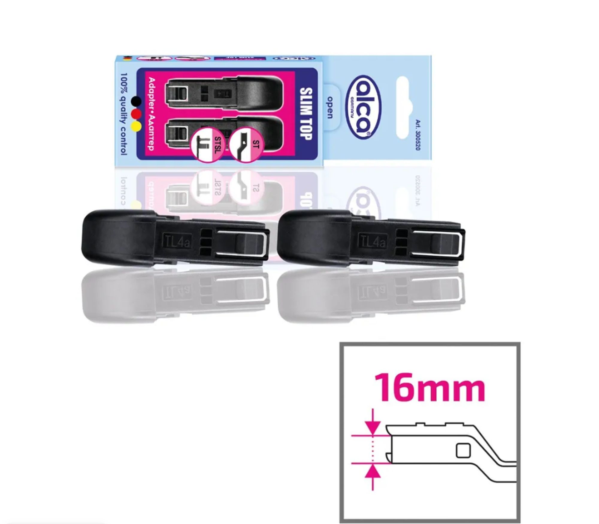 Адаптер щетки стеклоочистителя "ALCA" slim top (2 шт.), 151 рублей, Сургут