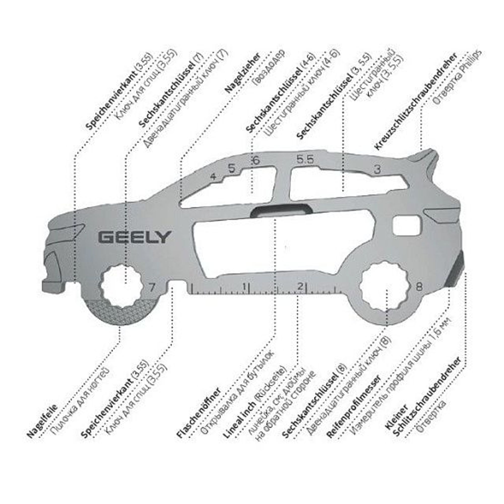 Мультитул инструментальная сталь Geely, 899 рублей, Сургут