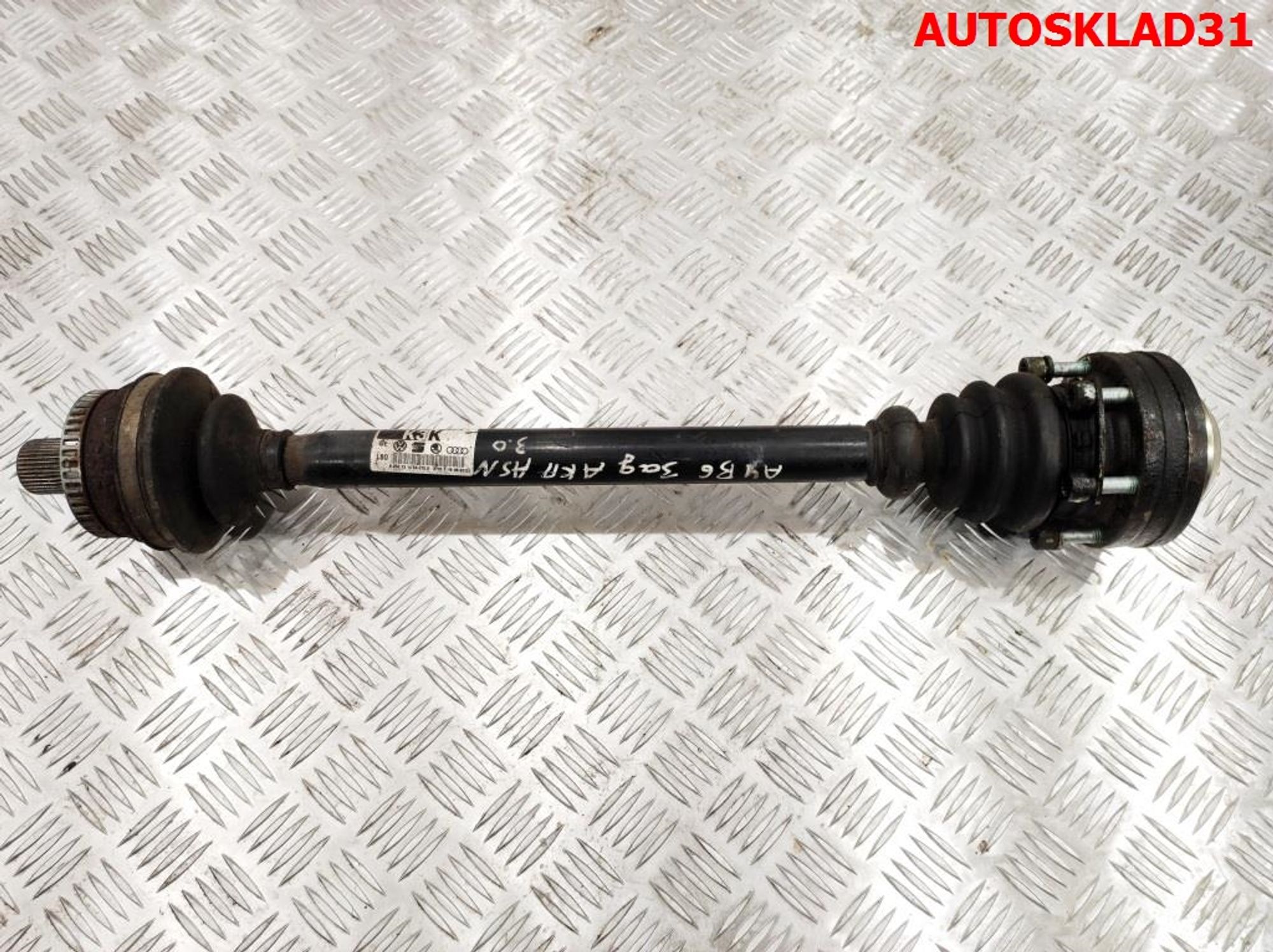 Полуось задняя Audi A4 B6 3,0 ASN Бензин АКПП 4WD 8E0501203K, 2500 рублей, Дубовое