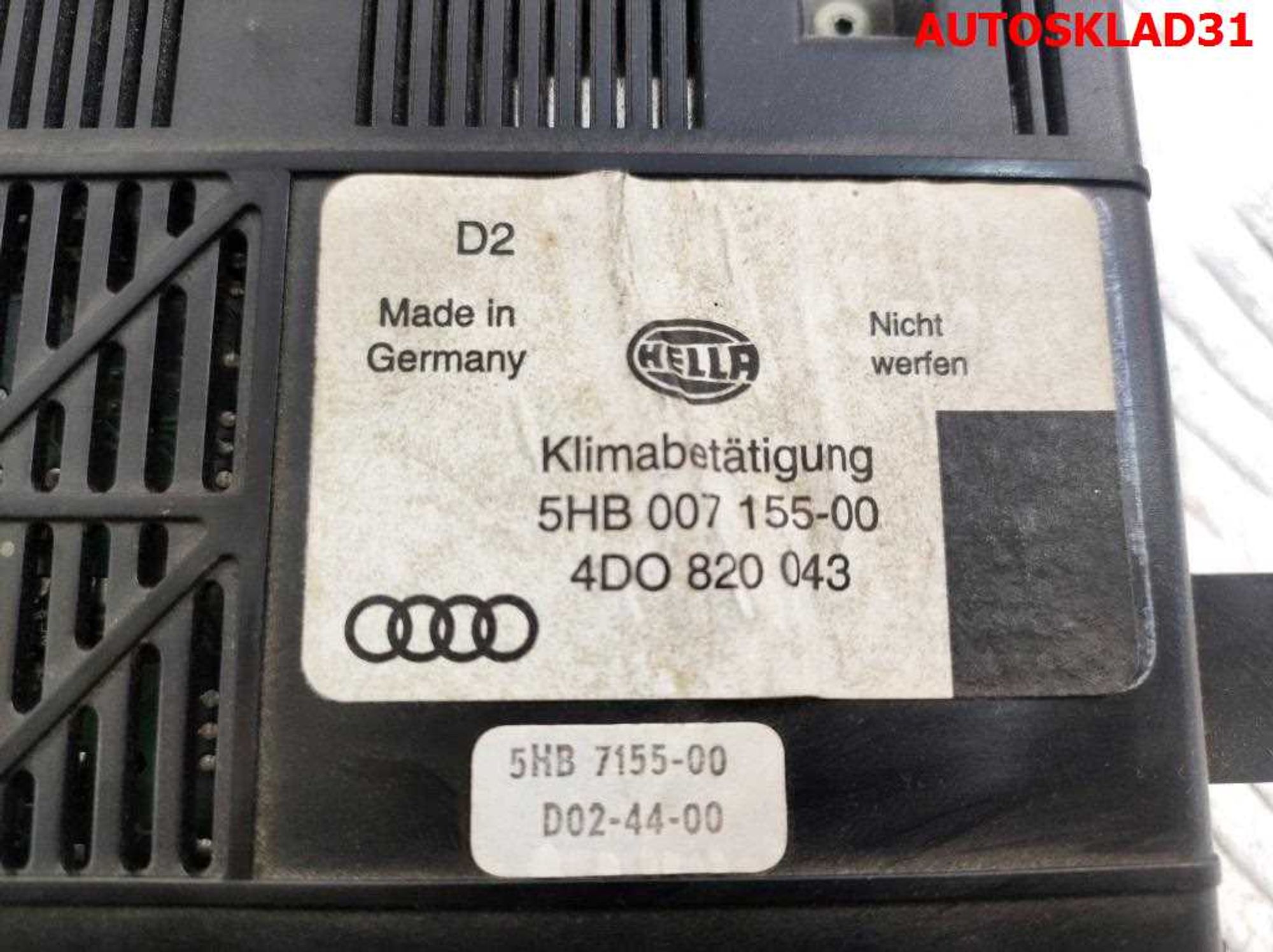 Блок управления климата Audi A8 D2 4D0820043, 8000 рублей, Дубовое