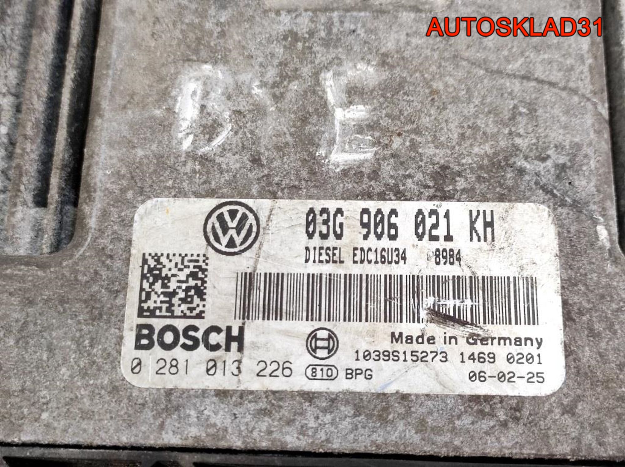 Блок ЭБУ VW Golf 5 1.9 BXE Бензин 03G906021KH, 2000 рублей, Дубовое