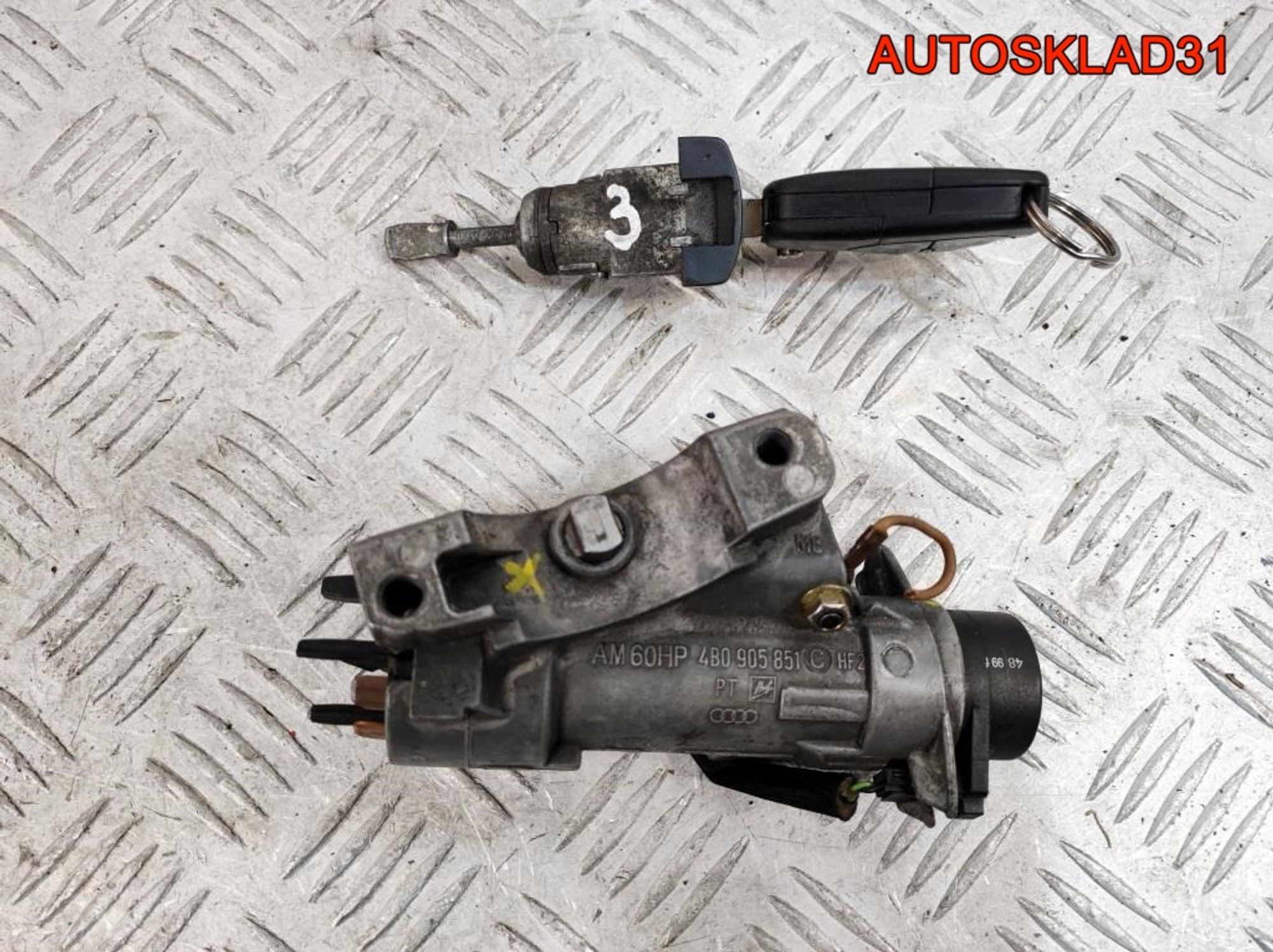 Комплект замок зажигания и личинки с ключом VW Golf 4 4B0905851C, 3600 рублей, Дубовое