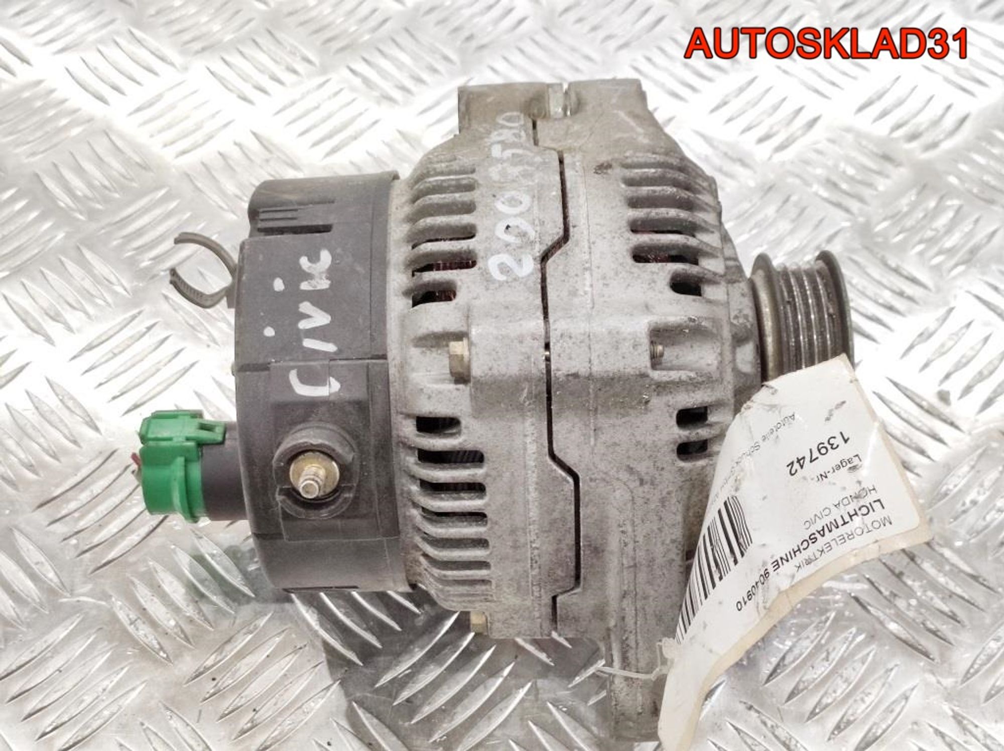 Генератор 75A Honda Civic 5 1,4 D14A7 0123315007 (Р), 7500 рублей, Дубовое