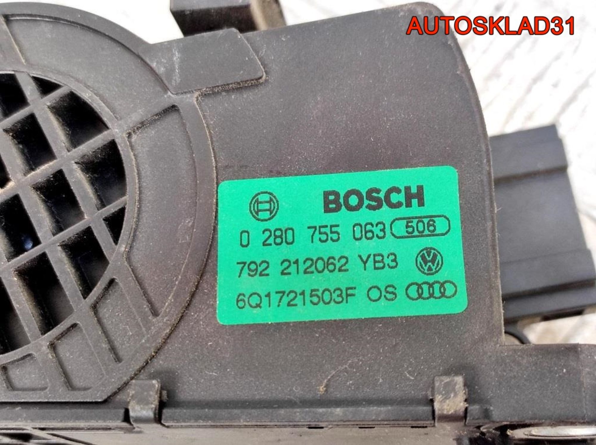 Педаль газа Skoda Fabia 1,4 Бензин 6Q1721503F, 1700 рублей, Дубовое