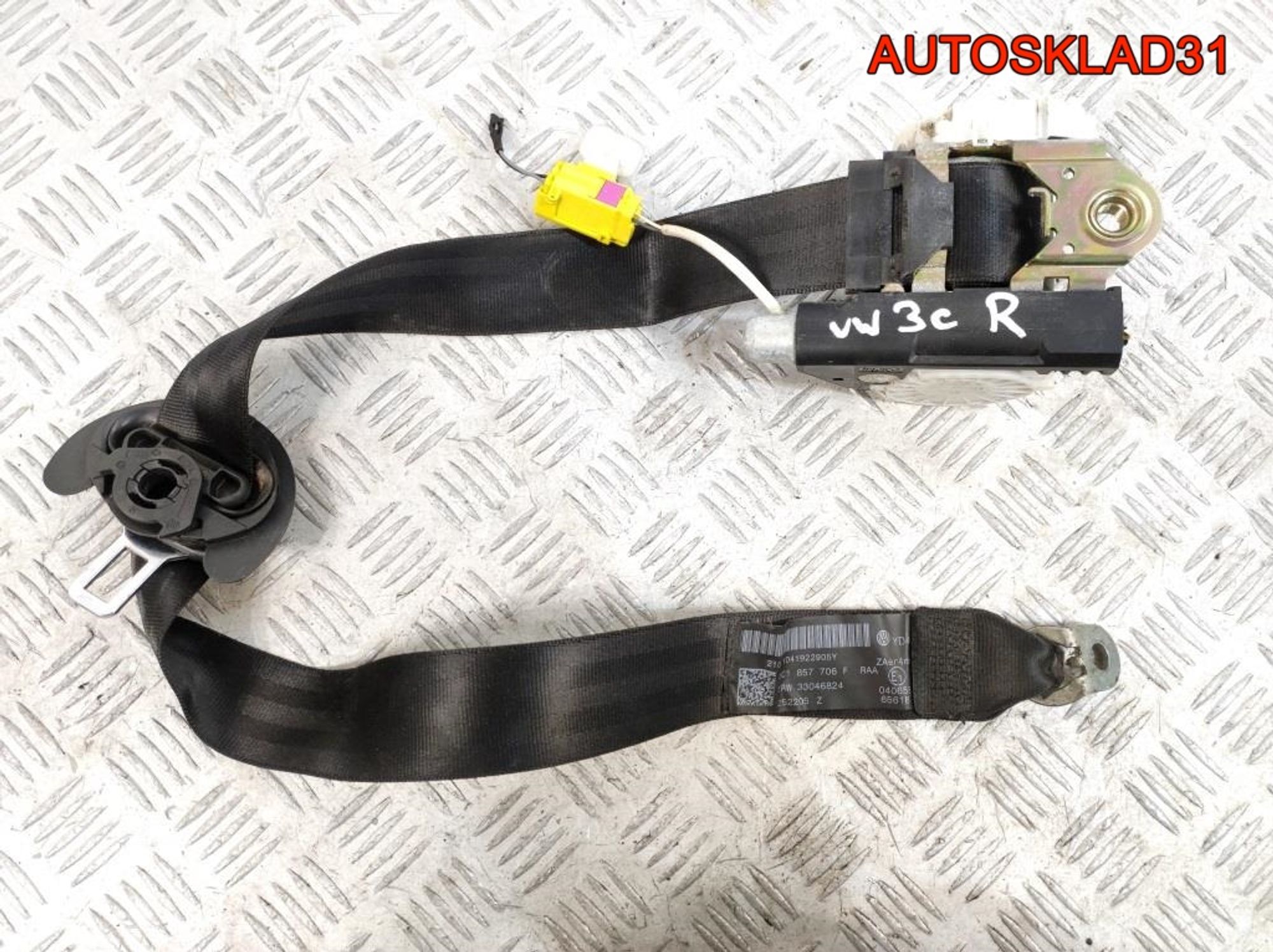 Ремень безопасности  VW Passat B6 3C1857706F, 3000 рублей, Дубовое