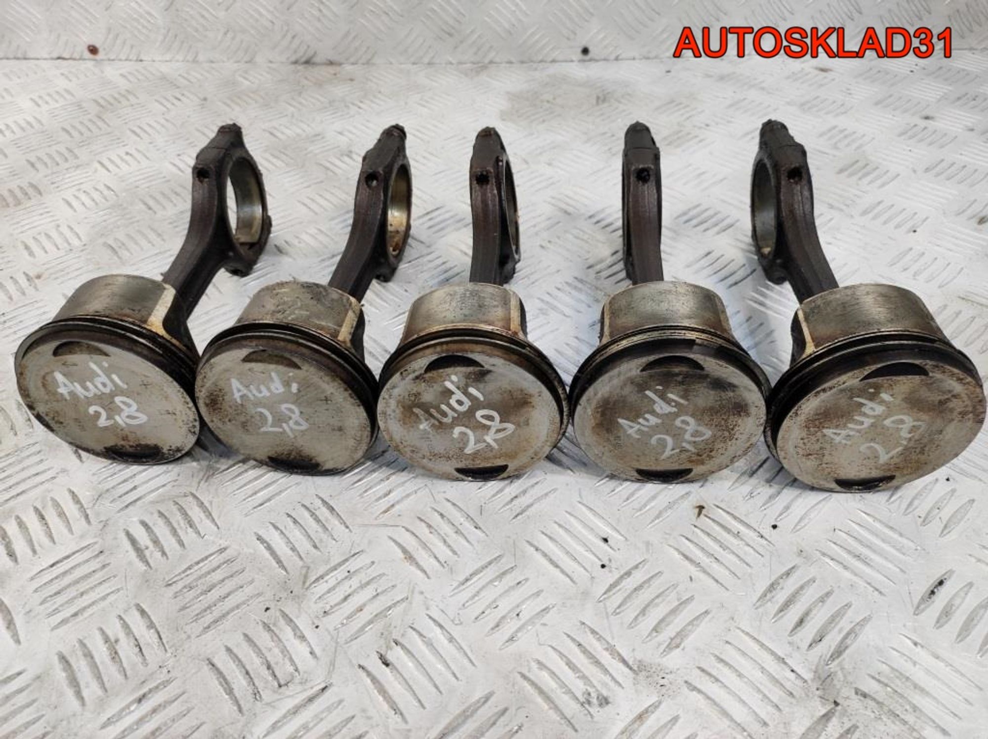 Поршень с шатуном Audi A6 C5 2,8 ACK 078107065AC, 1700 рублей, Дубовое