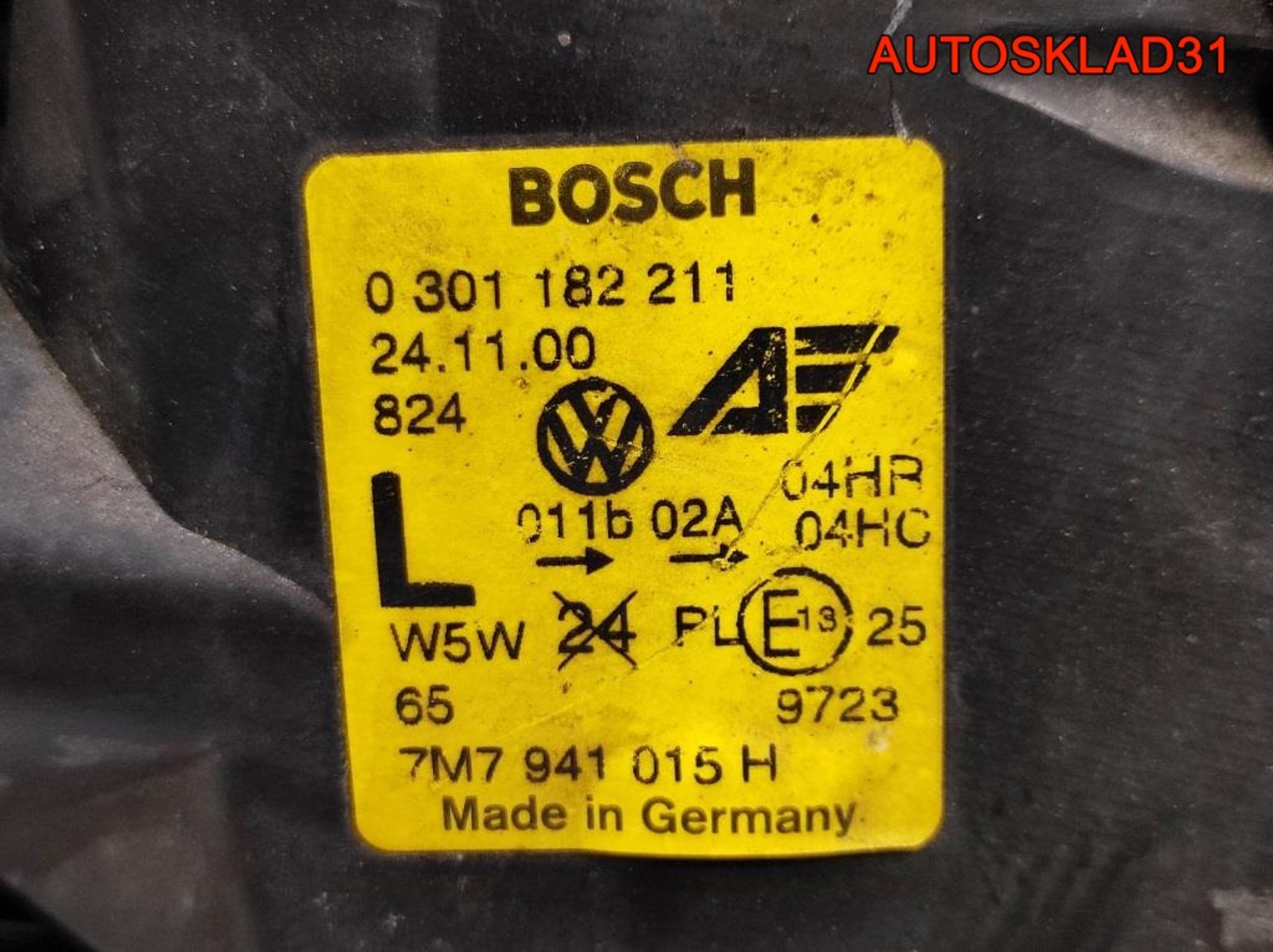 Фара левая SEAT Alhambra 1 7M7941015H Рестайлинг, 7300 рублей, Дубовое