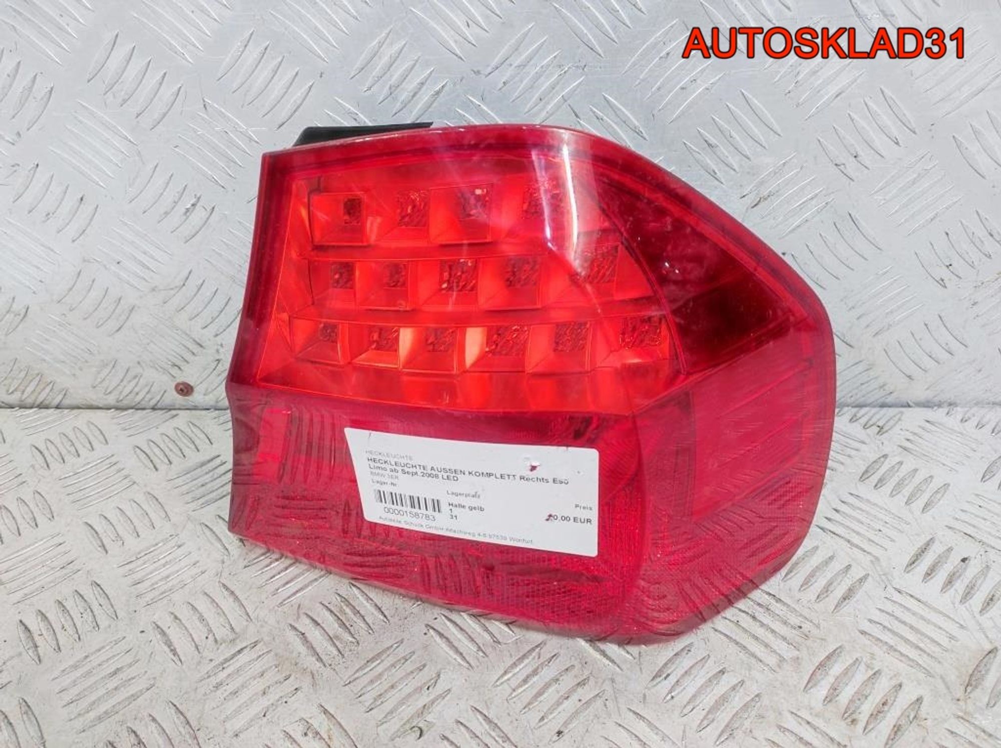 Фонарь задний наружный правый BMW E90 63214871732, 9400 рублей, Дубовое