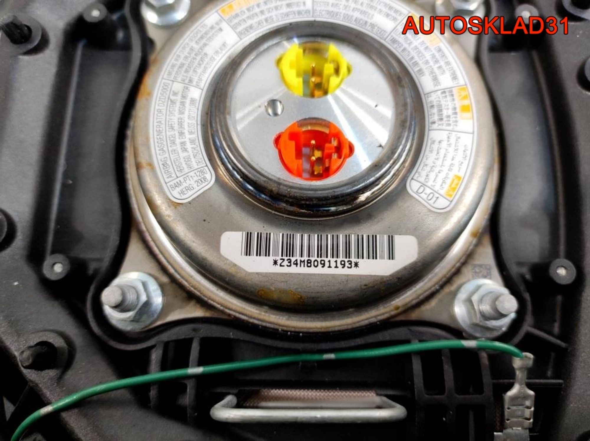 Подушка безопасности в руль Nissan Qashqai 98510JD16D, 6300 рублей, Дубовое