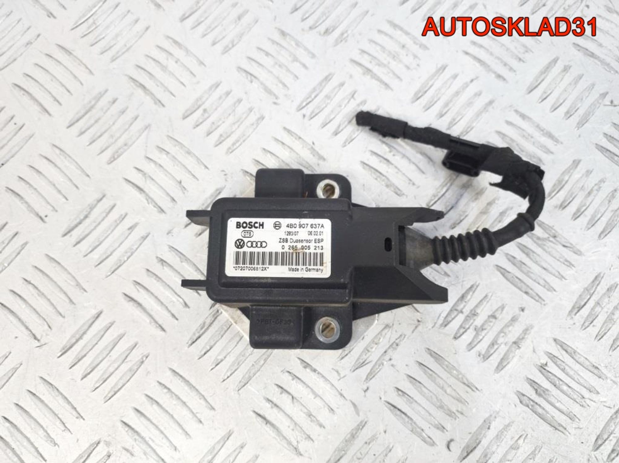 Датчик ускорения Volkswagen Passat B5 4B0907637A, 900 рублей, Дубовое