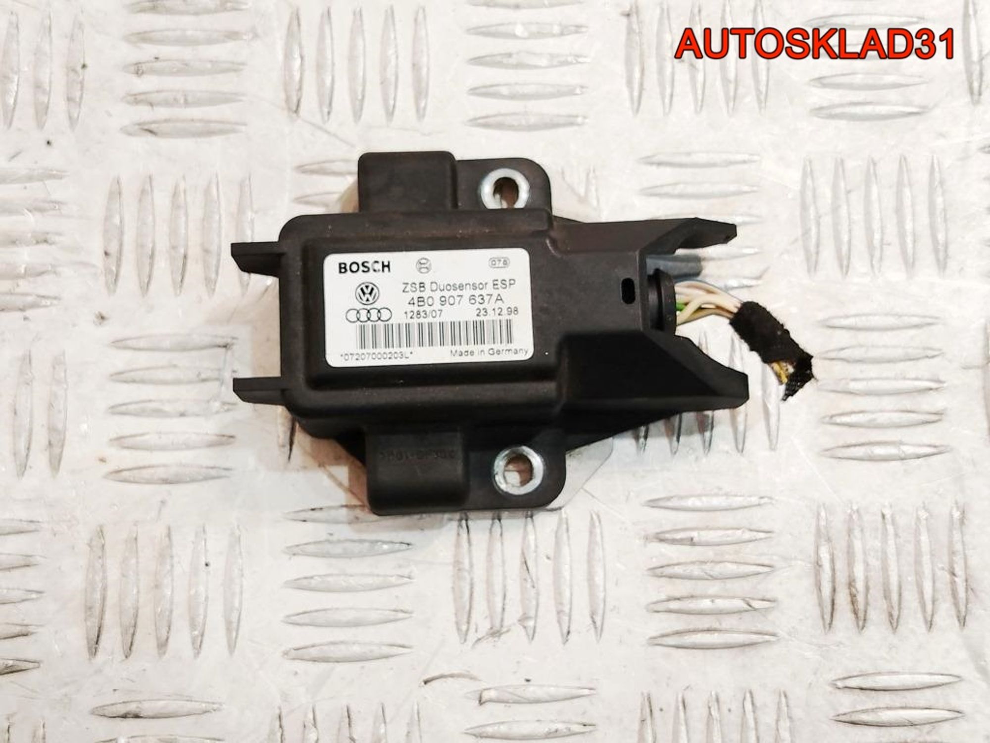 Датчик ускорения Volkswagen Passat B5 4B0907637A, 900 рублей, Дубовое