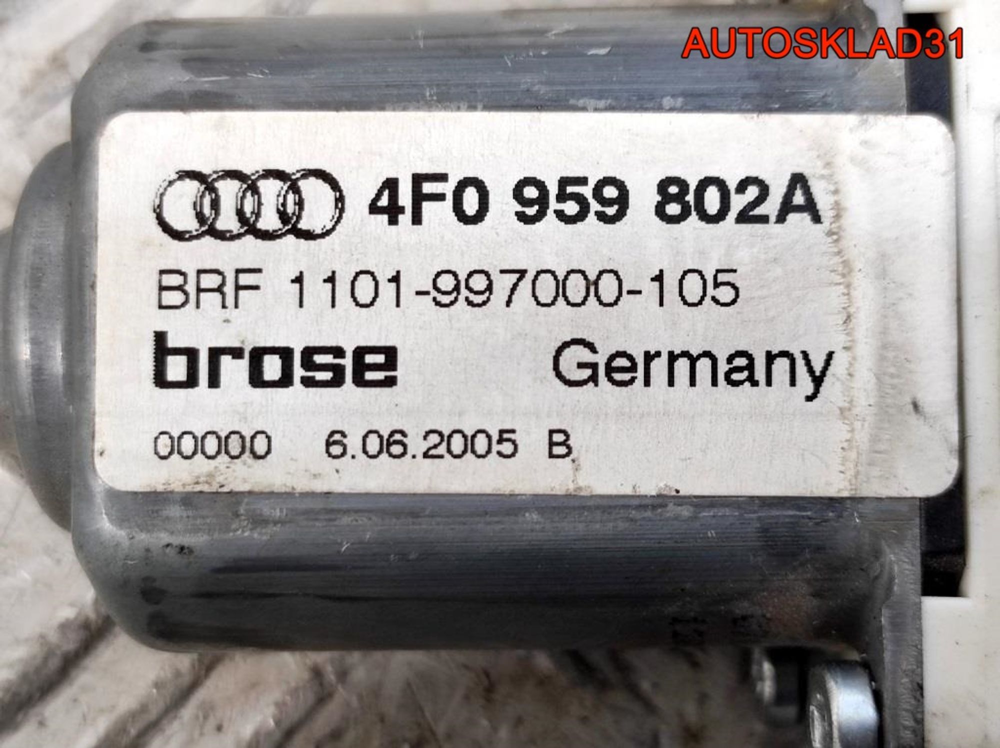 Моторчик стеклоподъемника з/п Audi A6 C6 4F0959802A, 800 рублей, Дубовое