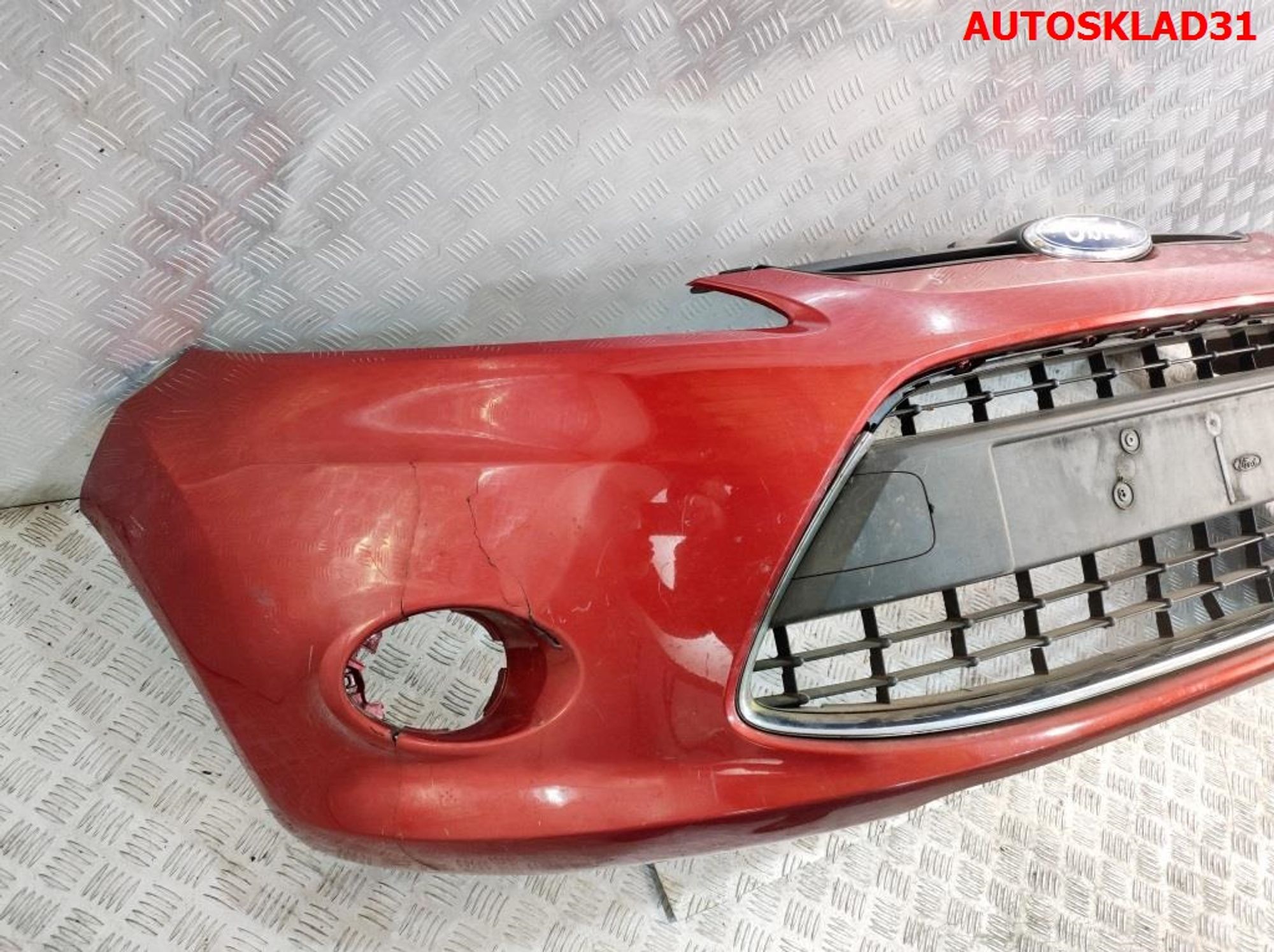 Бампер передний ДЕФЕКТ Ford Fiesta 6 8A6117757BDW, 4000 рублей, Дубовое