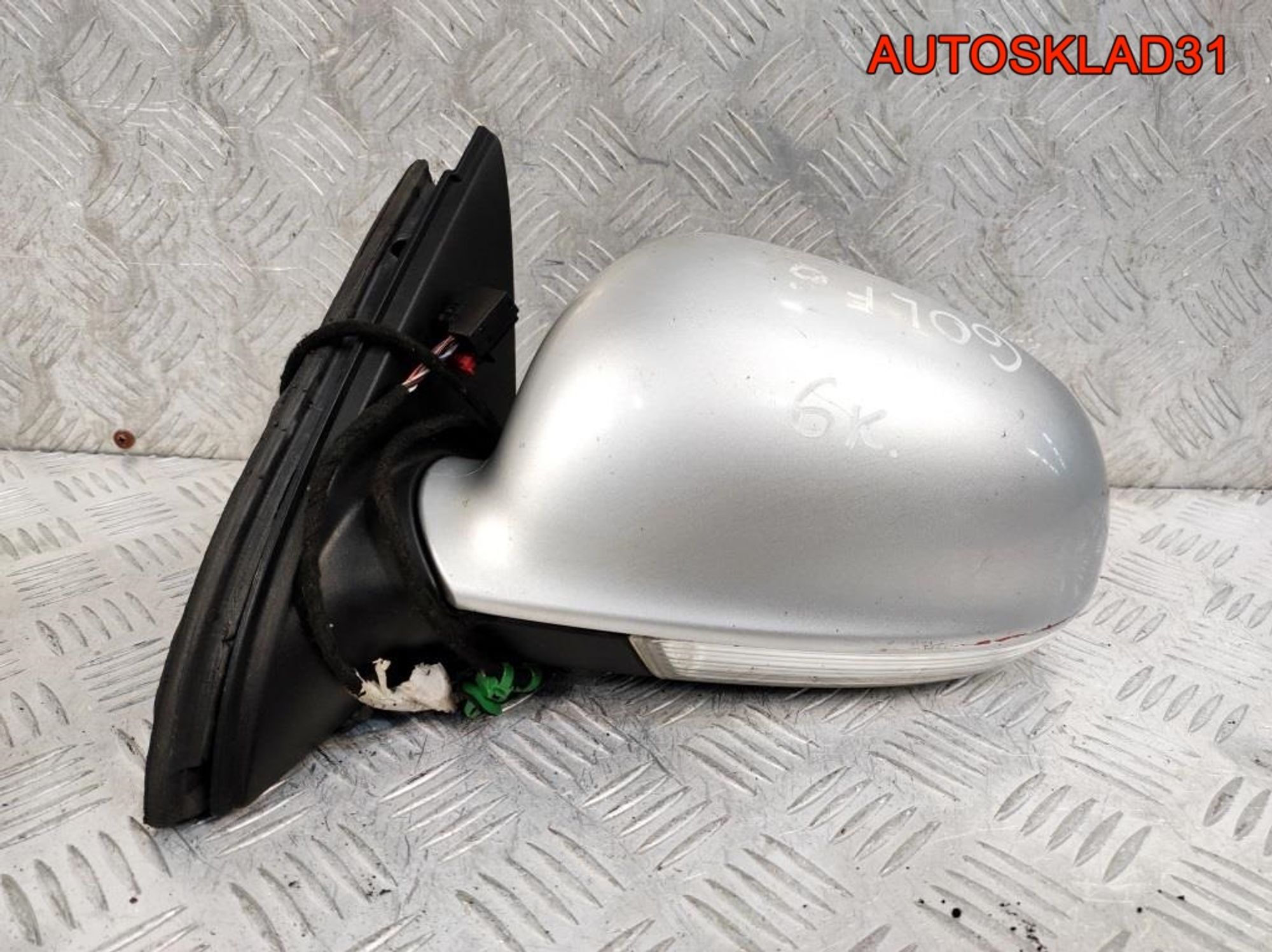 Зеркало левое 6 контактов VW Golf 5 Универсал, 5400 рублей, Дубовое