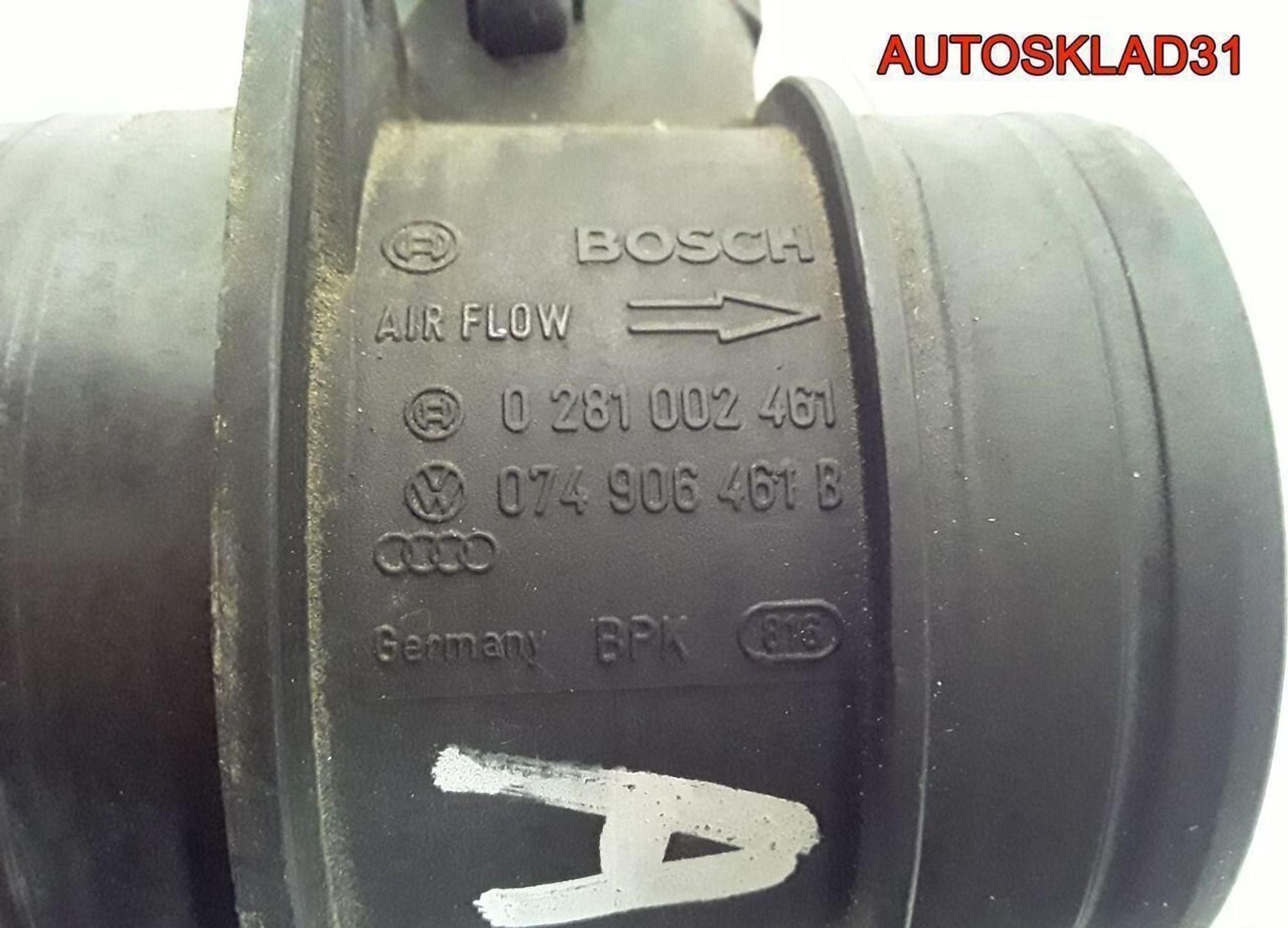 Расходомер воздуха Audi A6 C6 2,0 Дизель 0281002461, 3200 рублей, Дубовое