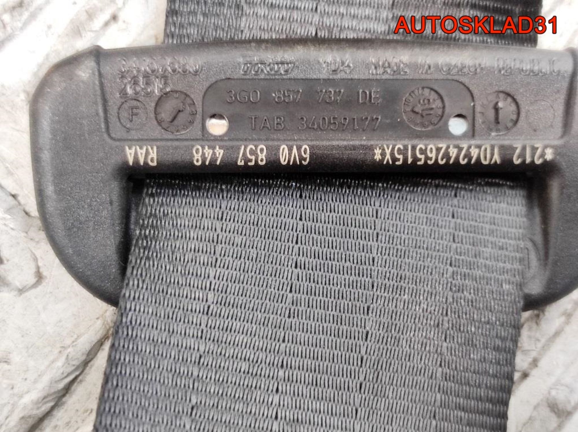 Ремень безопасности задний правый Skoda Fabia 3, 1100 рублей, Дубовое