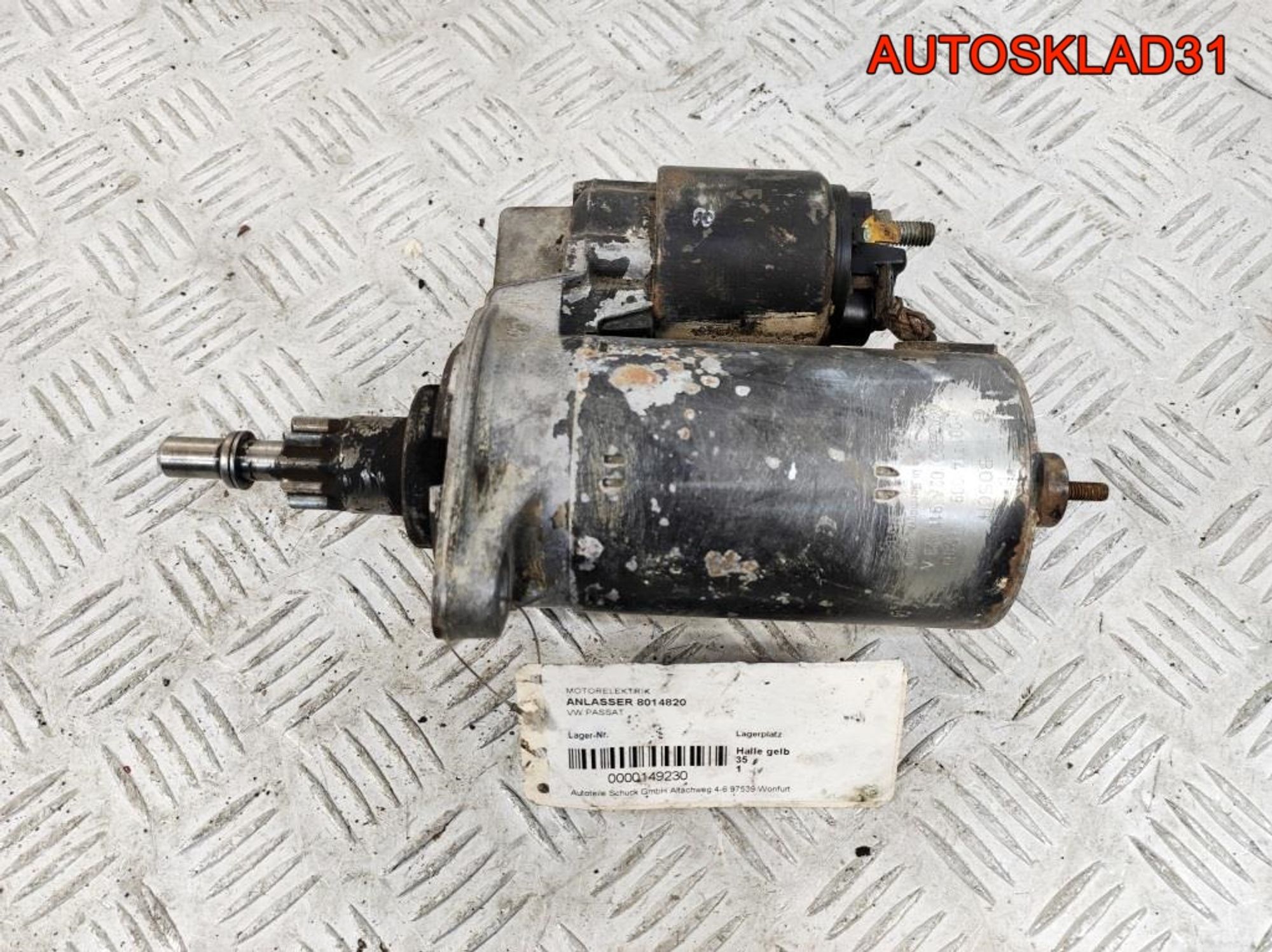 Стартер Volkswagen Passat B3 1.8 Бензин 02A911023A, 7000 рублей, Дубовое