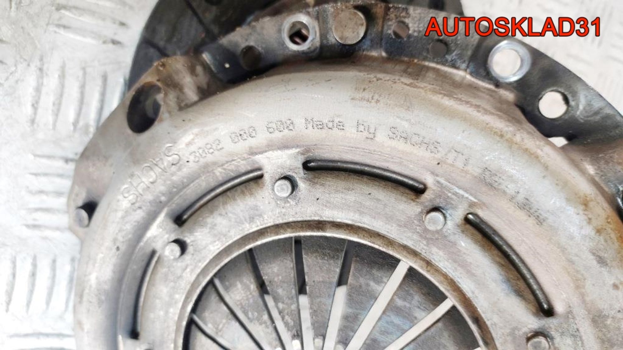 Маховик в сборе со сцеплением Citroen Berlingo M59 1,9 PSA WJY 10DXFR 9637267710, 1000 рублей, Дубовое