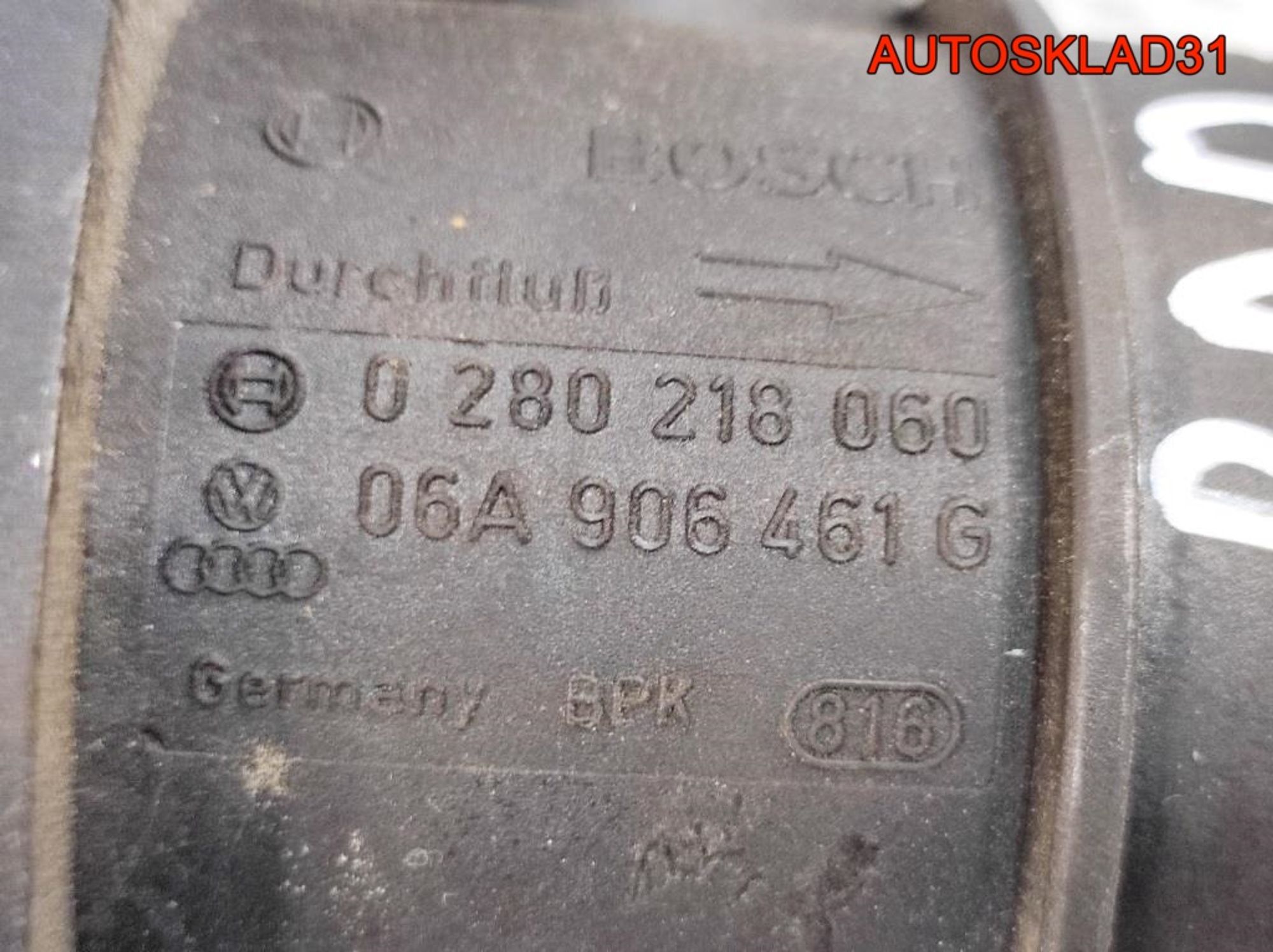 Расходомер воздуха VW Golf 4 1,6 BAD Бензин 06A906461G, 4500 рублей, Дубовое