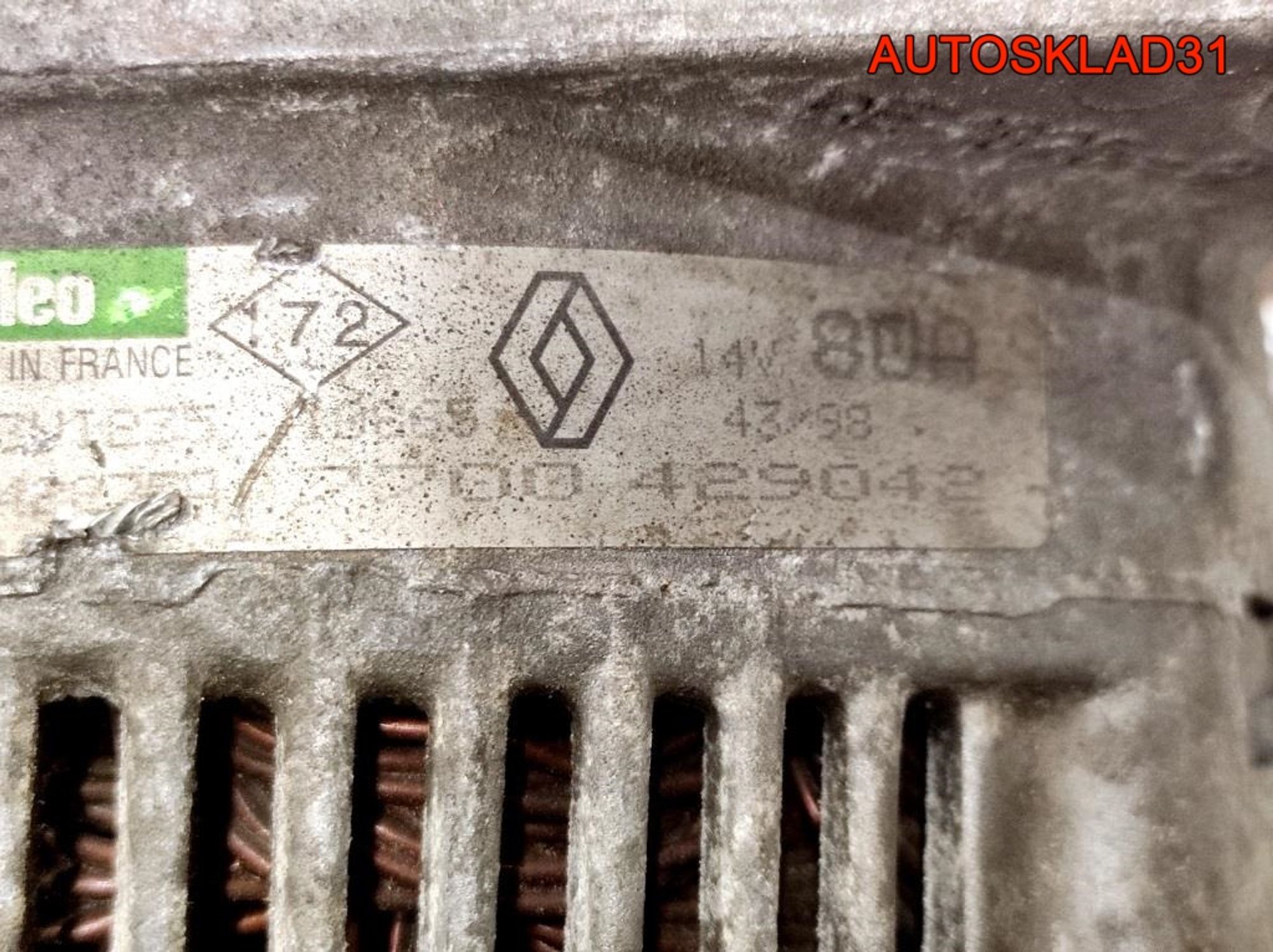 Генератор 80A Renault Kangoo 1 7700429042 (Р), 4000 рублей, Дубовое