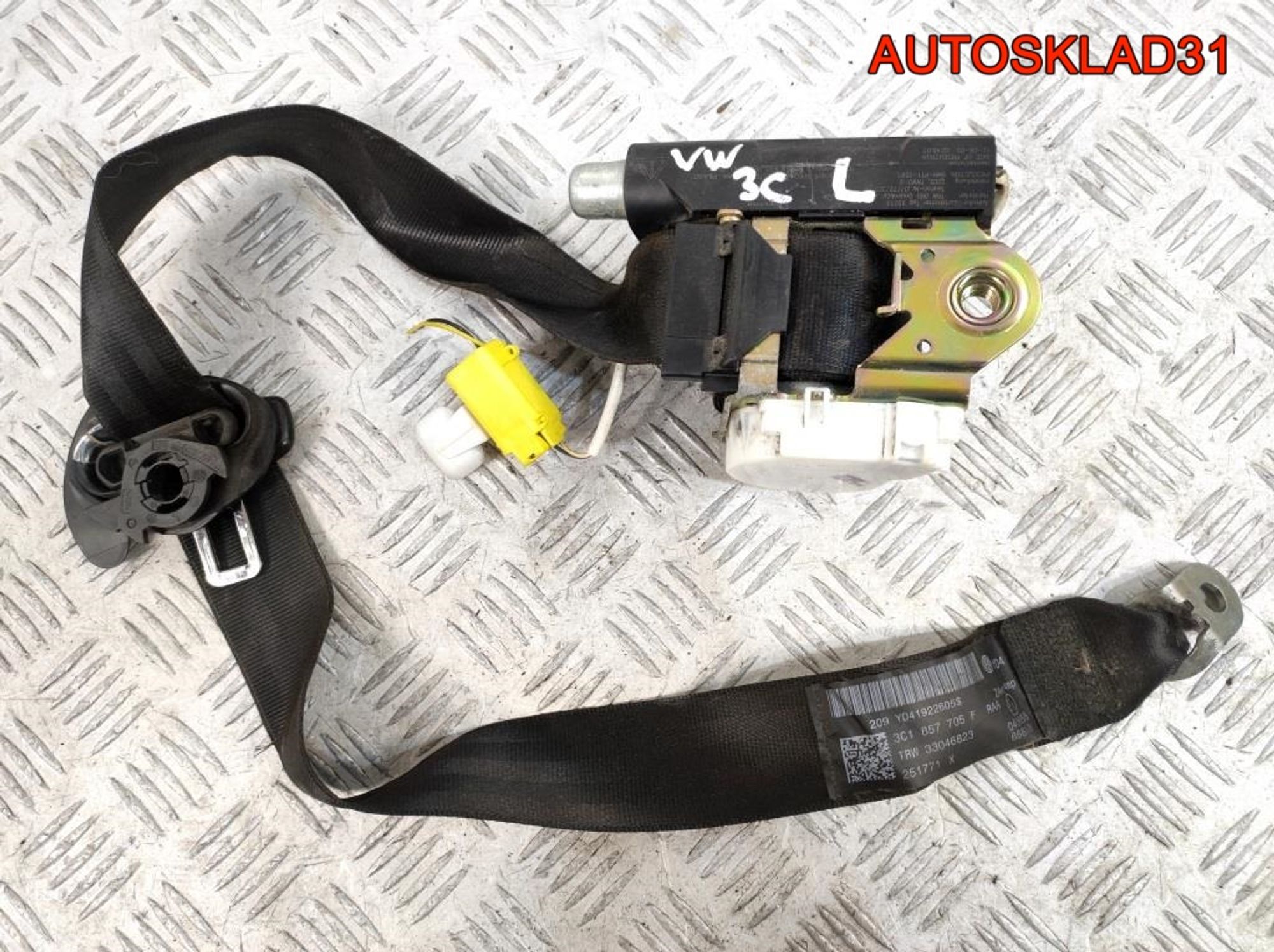 Ремень безопасности  VW Passat B6 3C1857705F, 3000 рублей, Дубовое