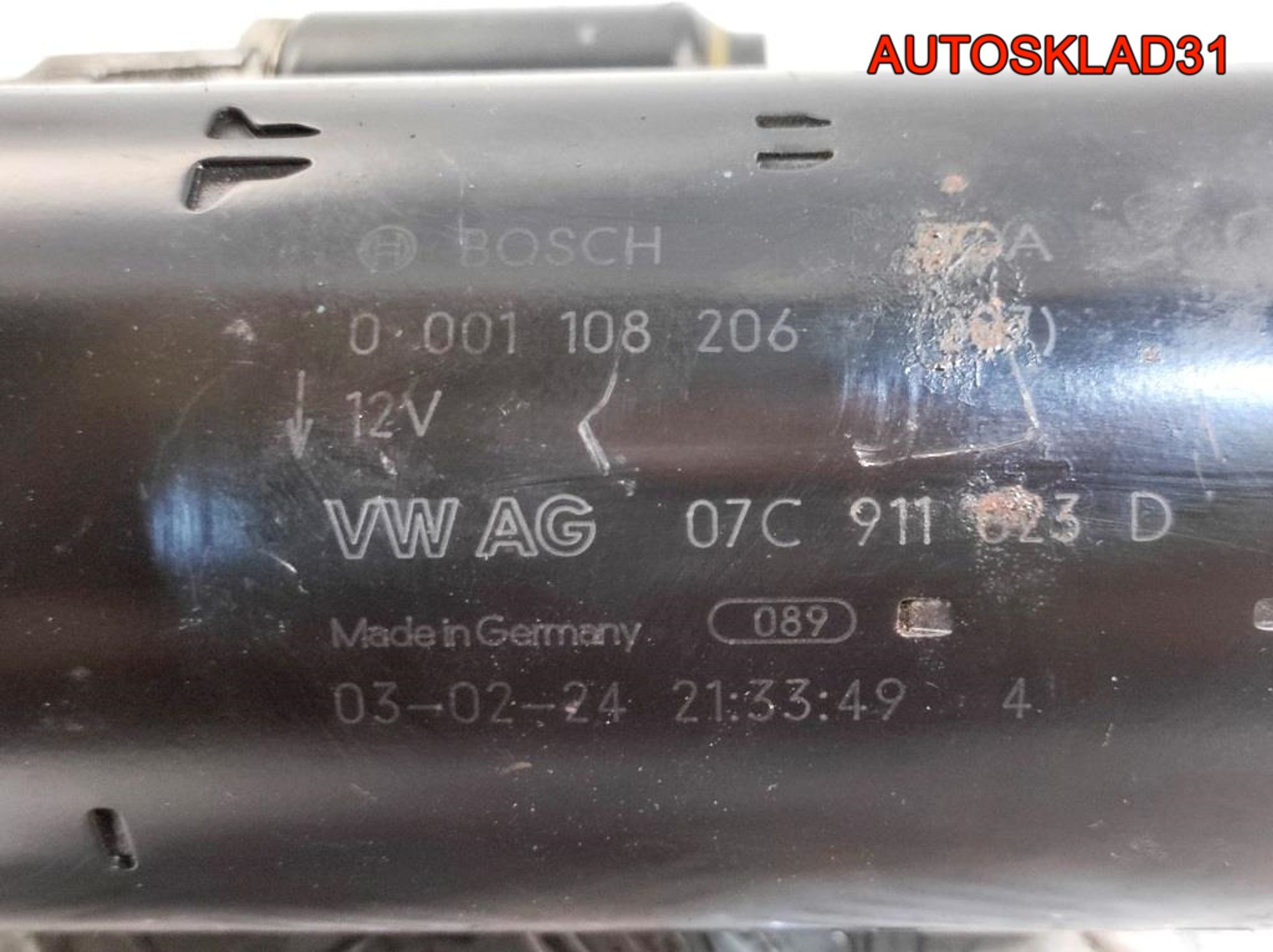 Стартер Audi A8 D3 6.0BHT Бензин 07C911023D, 5400 рублей, Дубовое