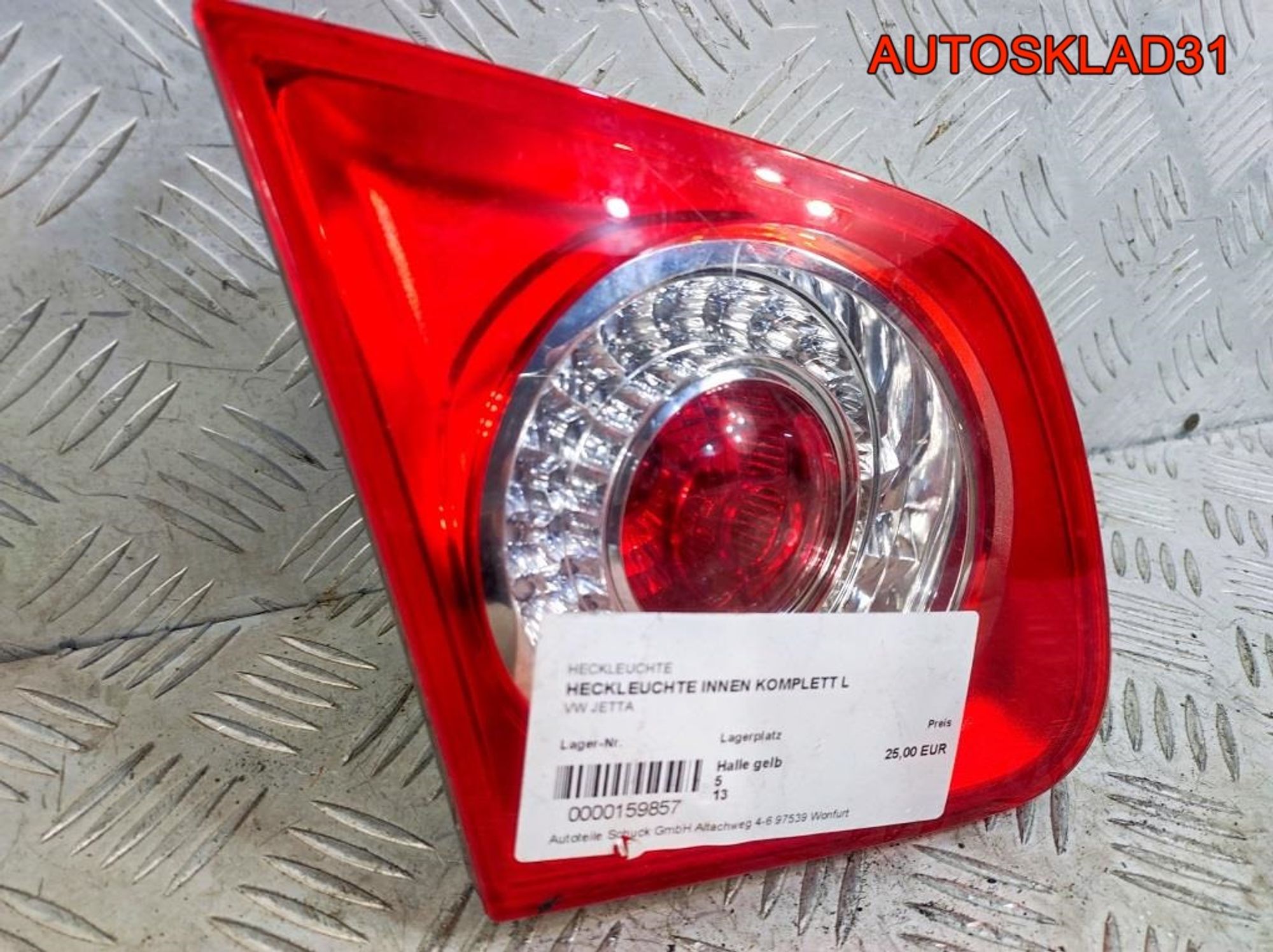 Фонарь задний внутренний левый VW Jetta 1K5945093, 2900 рублей, Дубовое