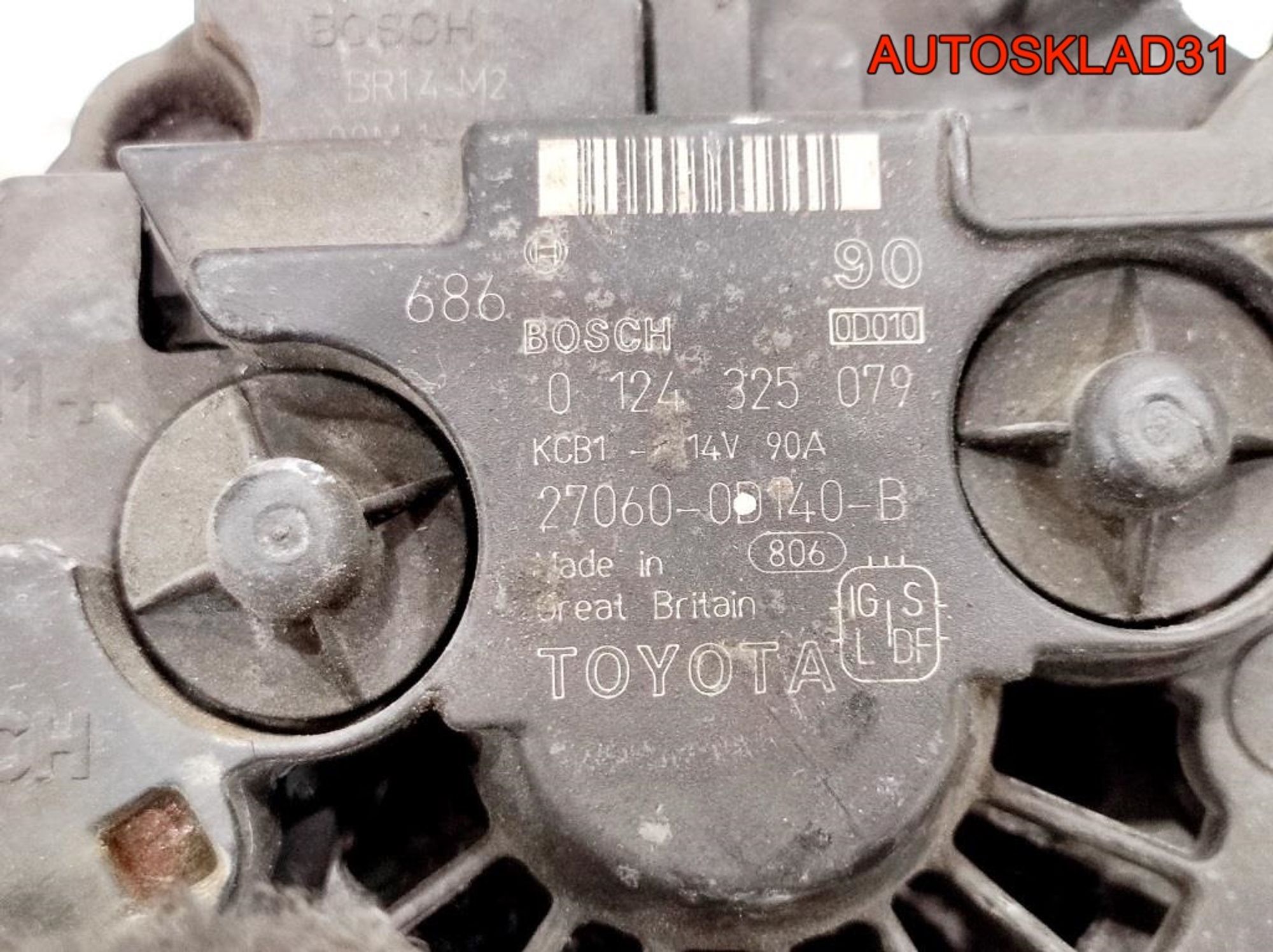 Генератор 90A Toyota Avensis 2 270600D140 (Р), 6500 рублей, Дубовое