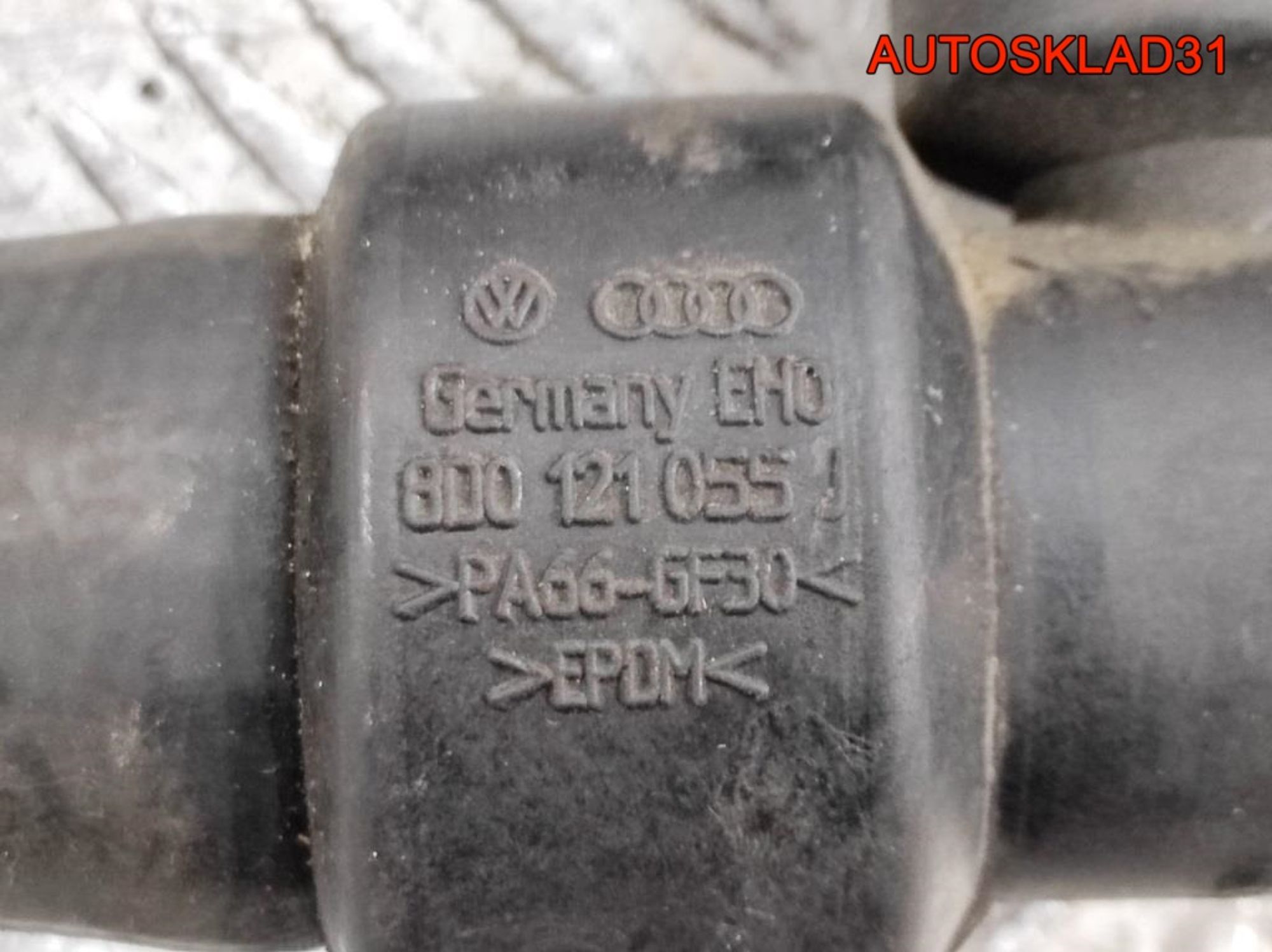 Патрубок радиатора VW Passat B5 1,6 Бензин 8D0121055J, 1200 рублей, Дубовое