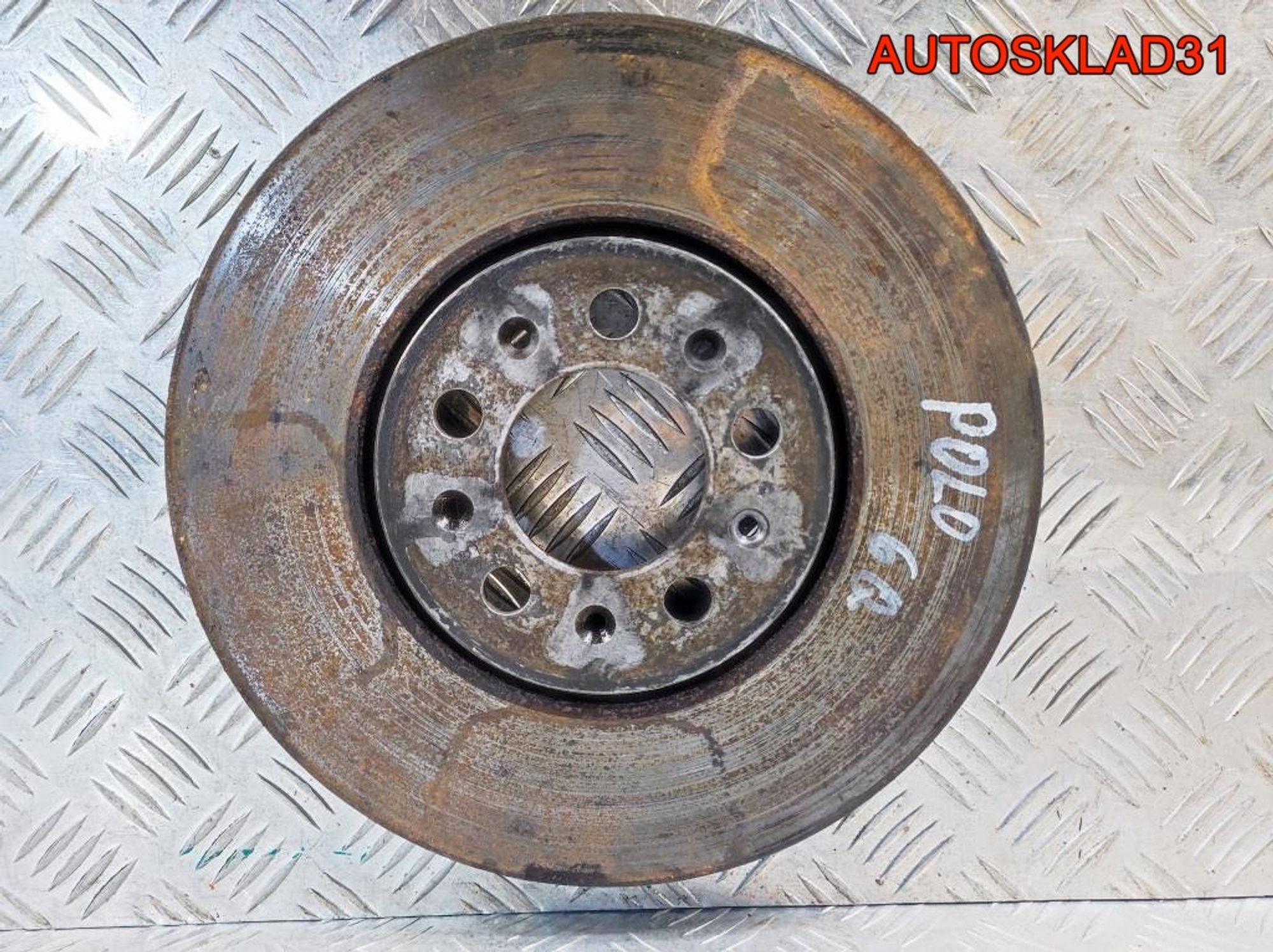 Диск тормозной передний Volkswagen Polo 6R0615301A, 1300 рублей, Дубовое