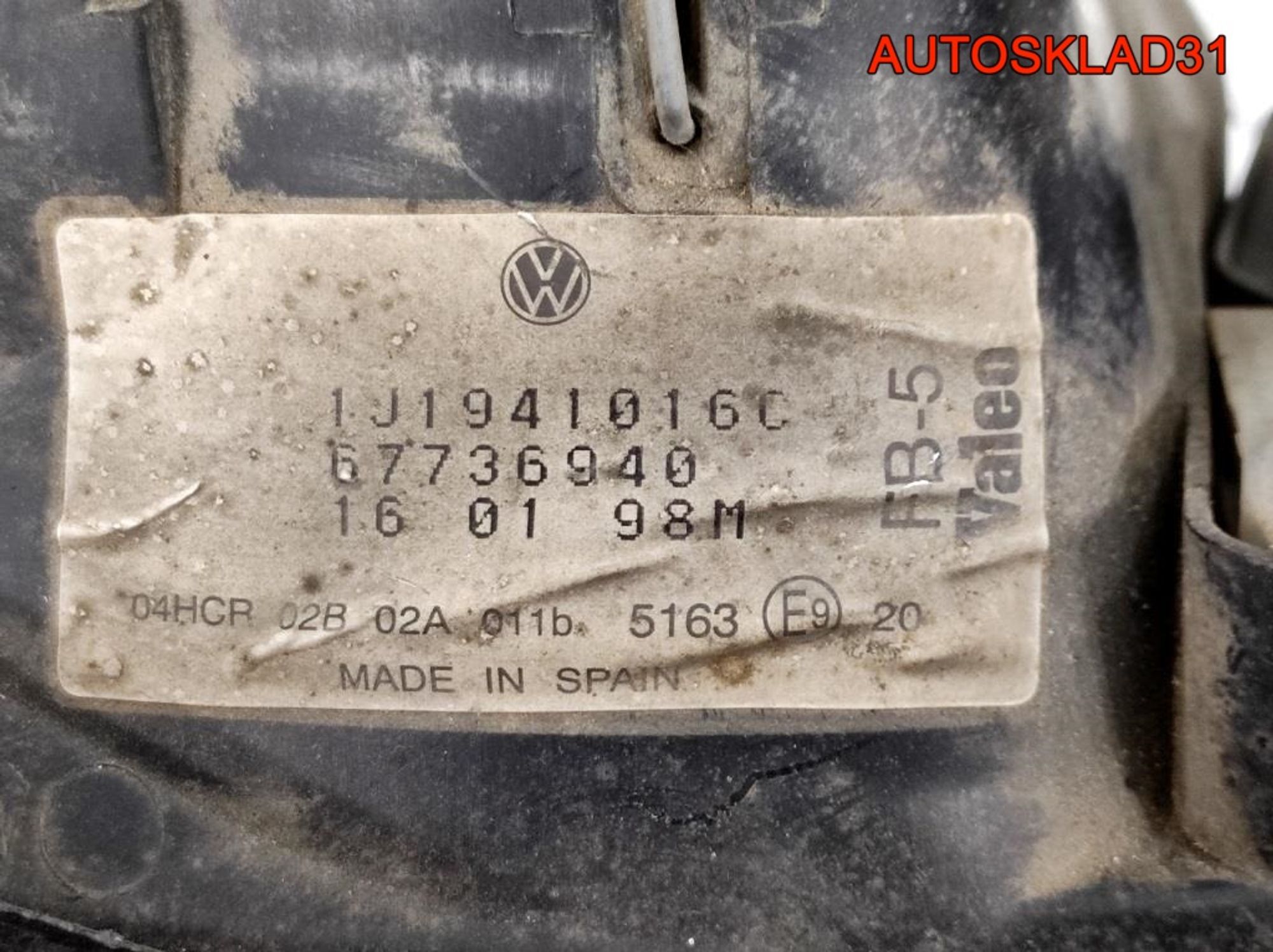 Фара правая Valeo VW Golf 4 1J1941016C, 6500 рублей, Дубовое