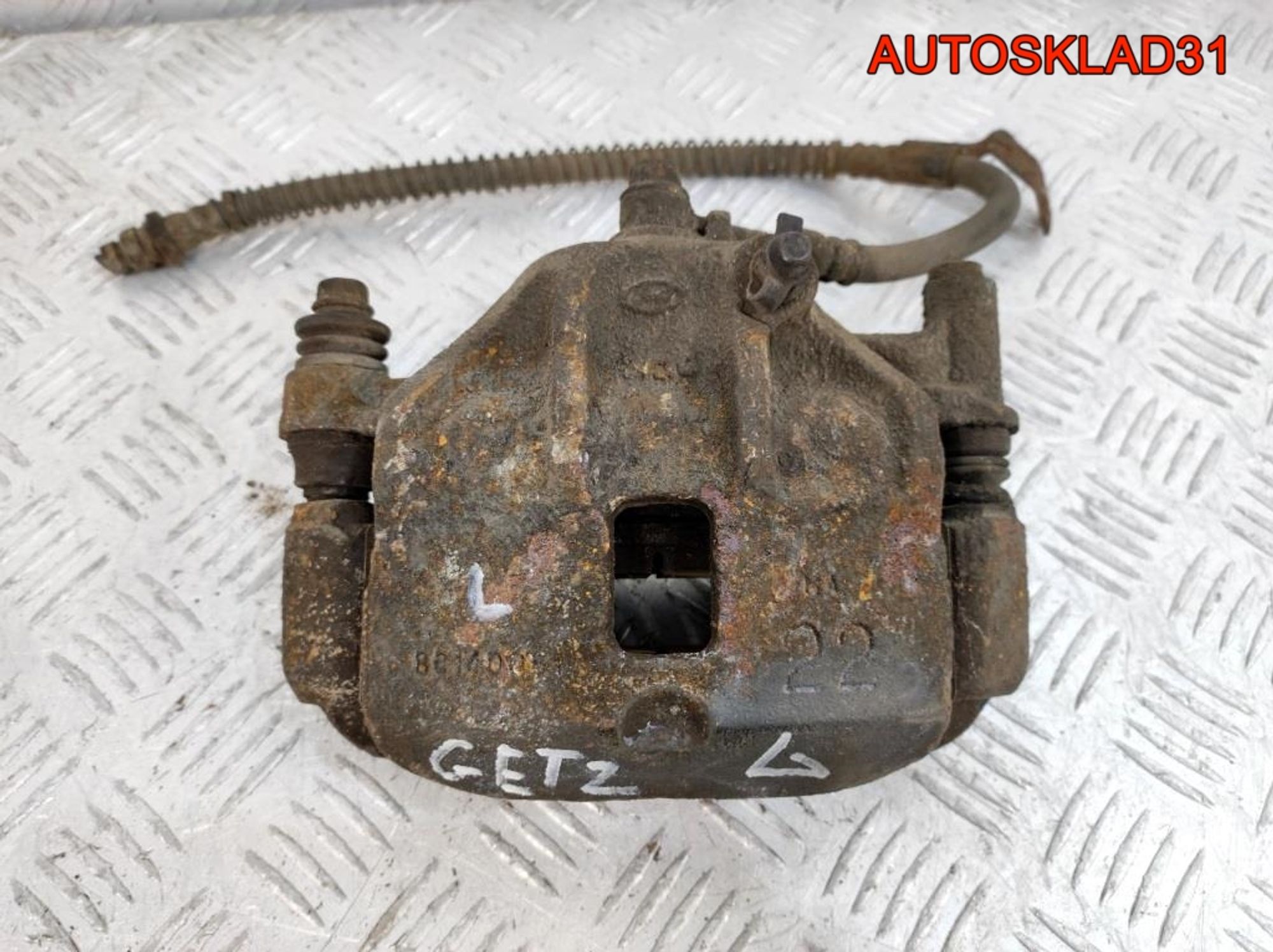 Суппорт тормозной передний левый Hyundai Getz 5818025A00, 1000 рублей, Дубовое