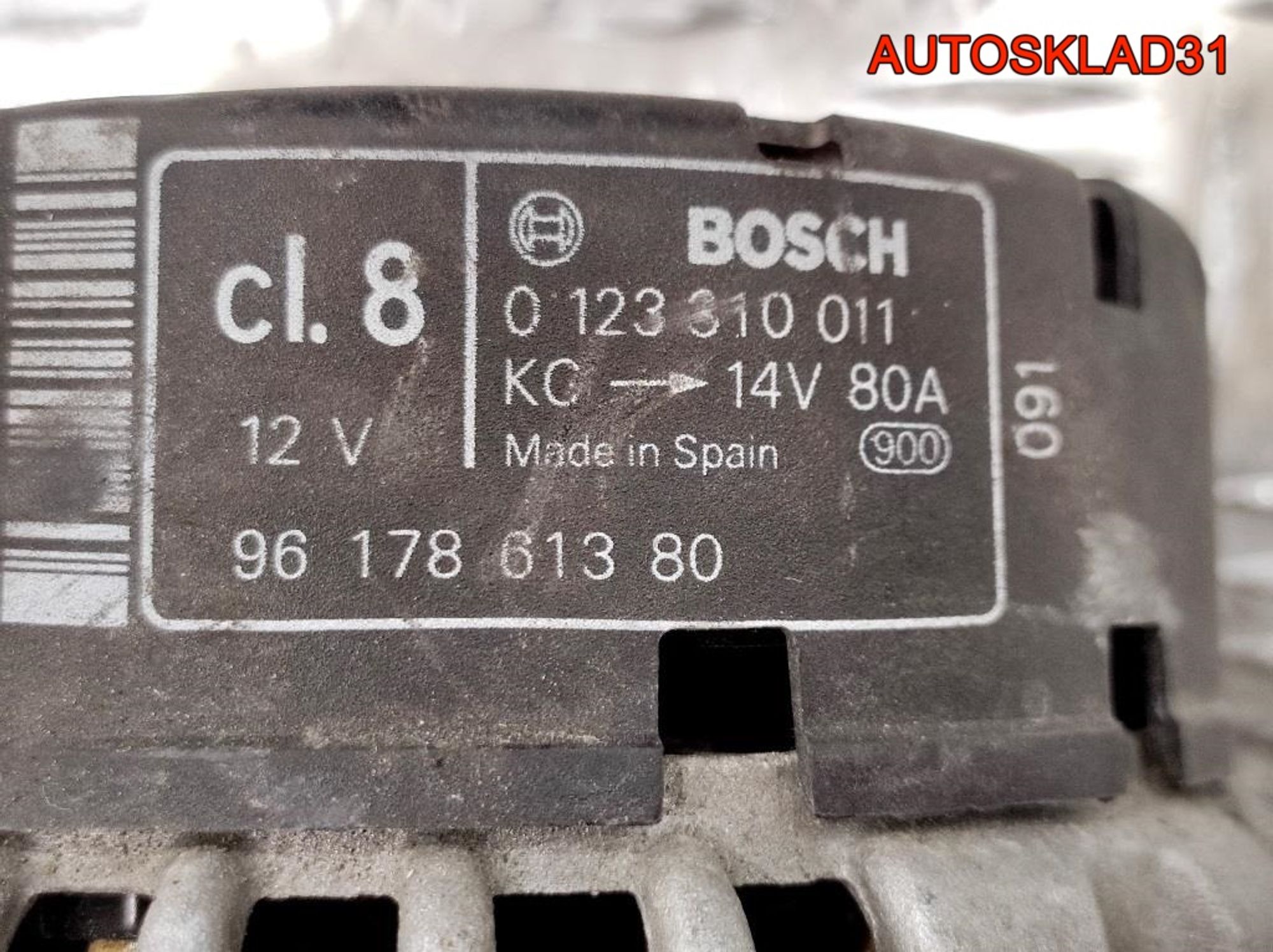 Генератор 80A Peugeot 306 0123310011 1,8 Бензин (Р), 5000 рублей, Дубовое