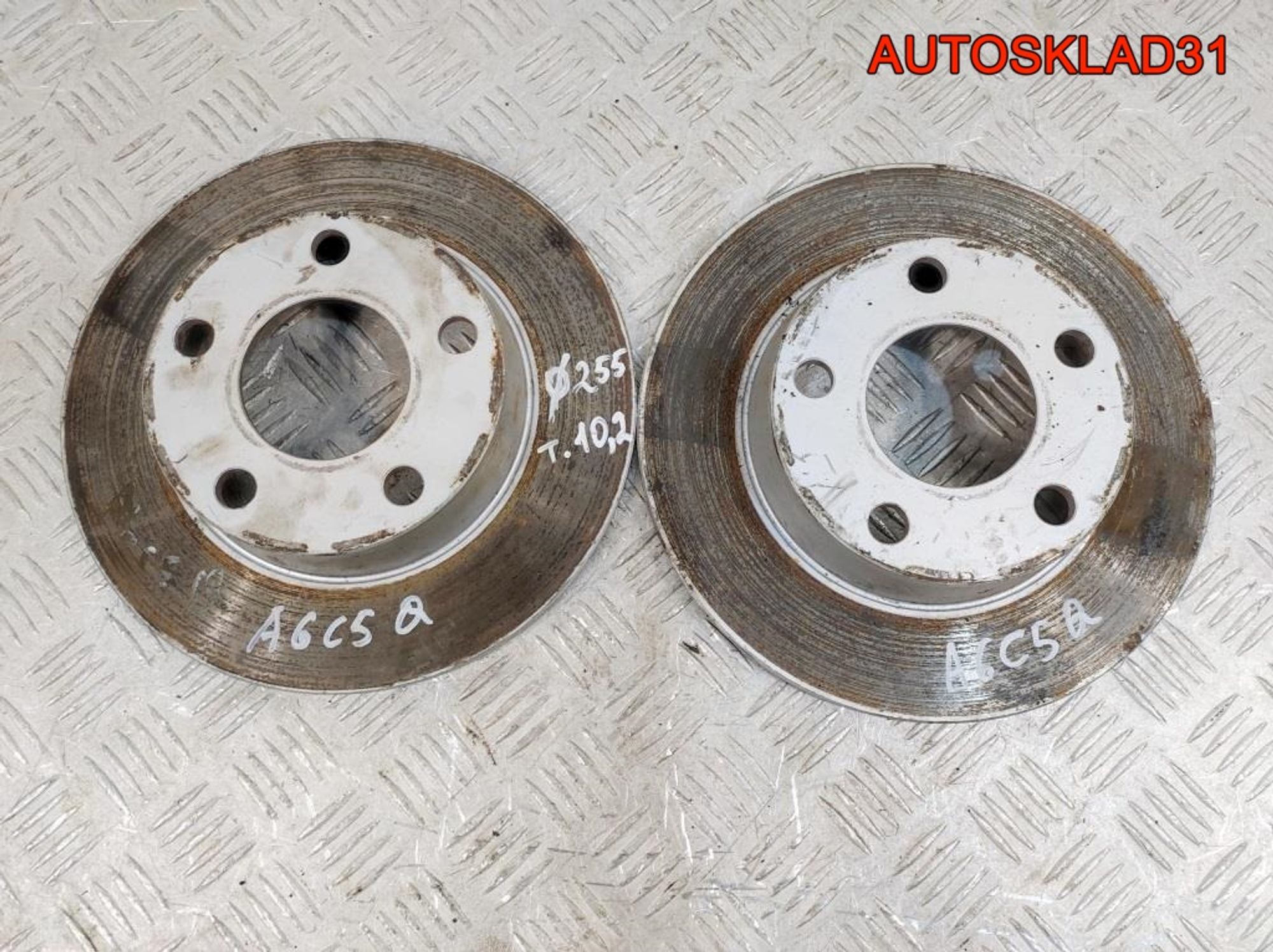 Диск тормозной задний 255мм комплект Audi A6 C5 4WD, 4000 рублей, Дубовое