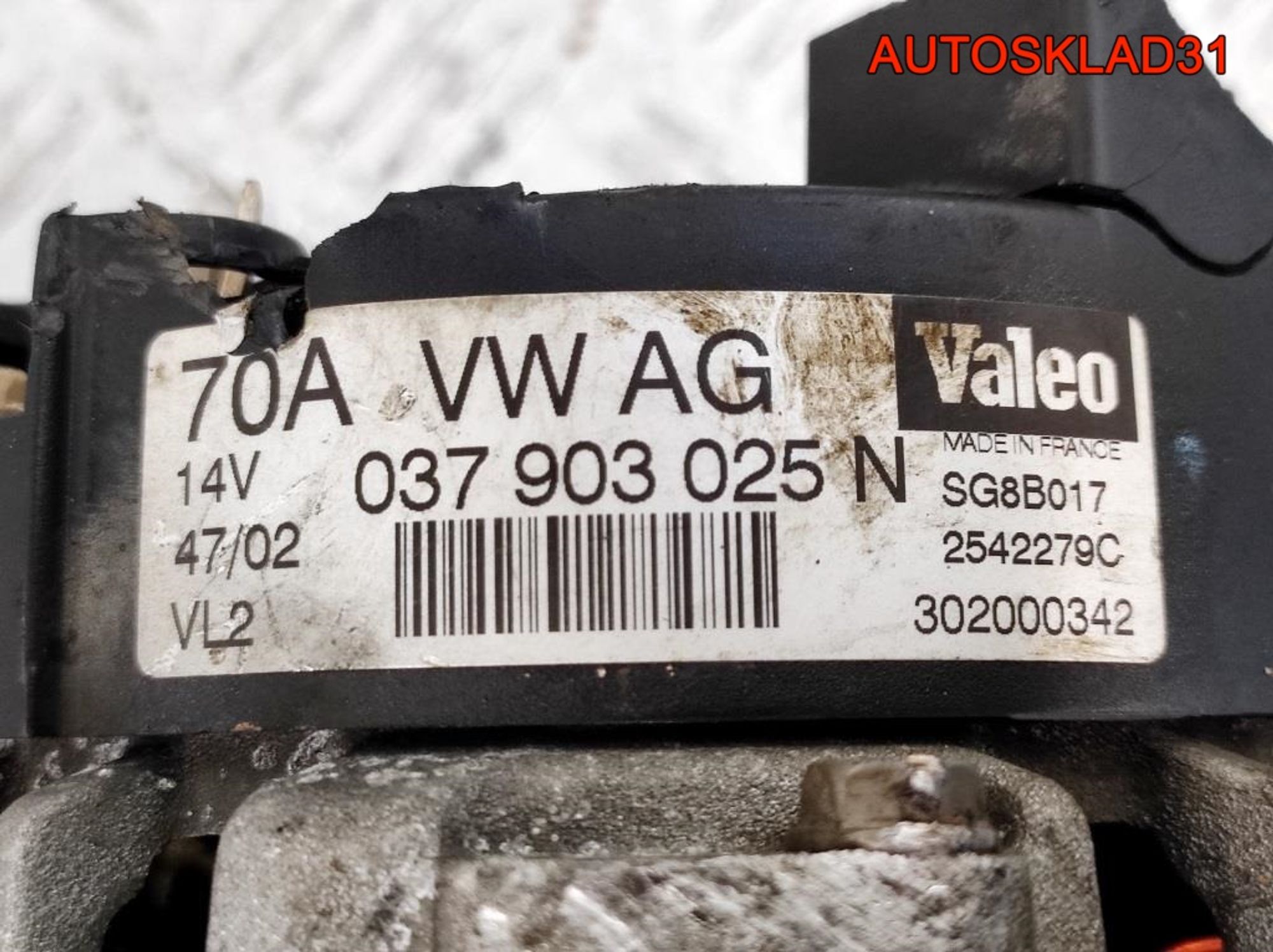 Генератор 70A VW Polo 1,4 BBY 037903025N Бензин, 3600 рублей, Дубовое