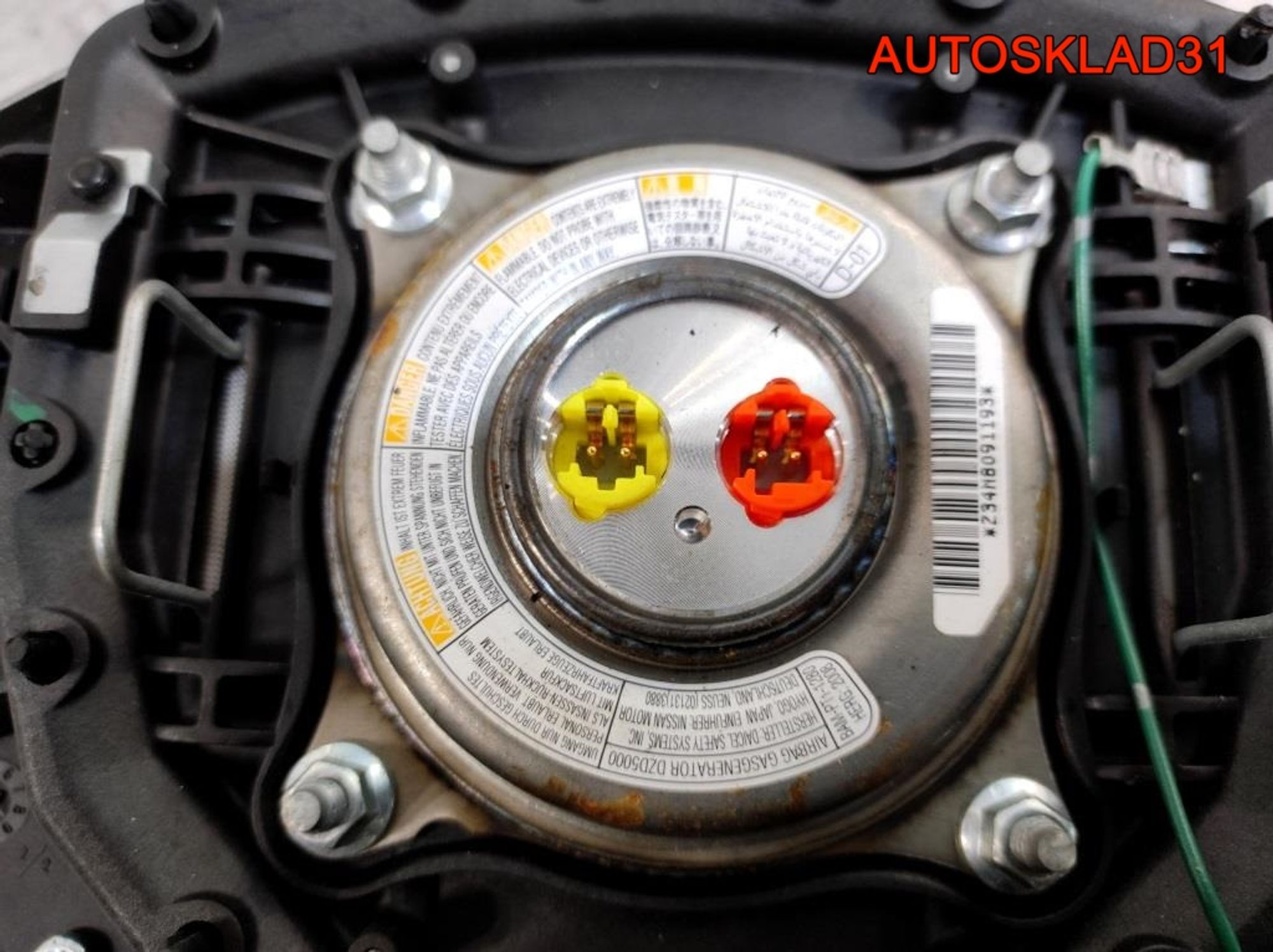 Подушка безопасности в руль Nissan Qashqai 98510JD16D, 6300 рублей, Дубовое