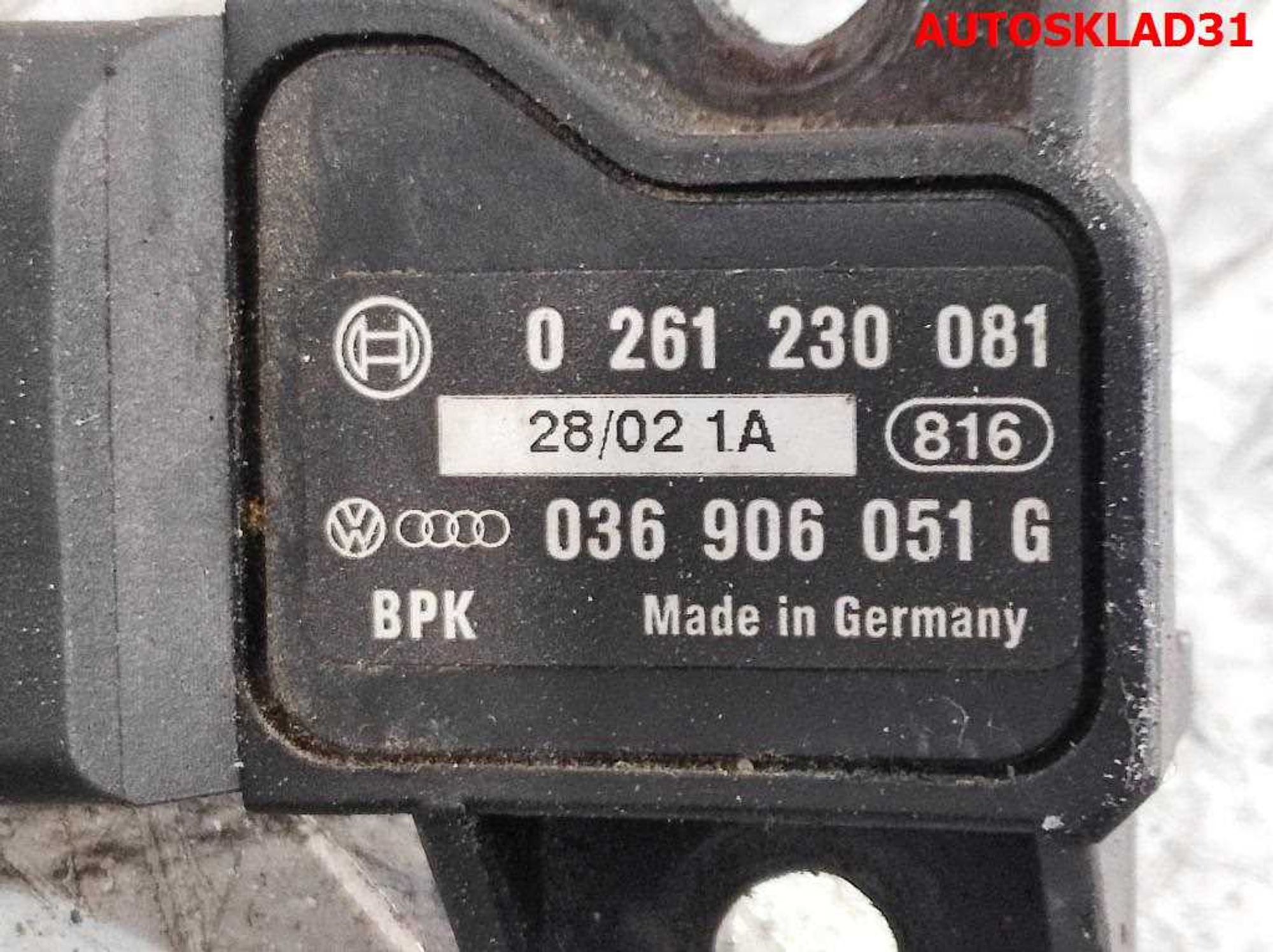 Датчик давления воздуха VW Passat B5 1,8 Бензин 036906051G, 1000 рублей, Дубовое