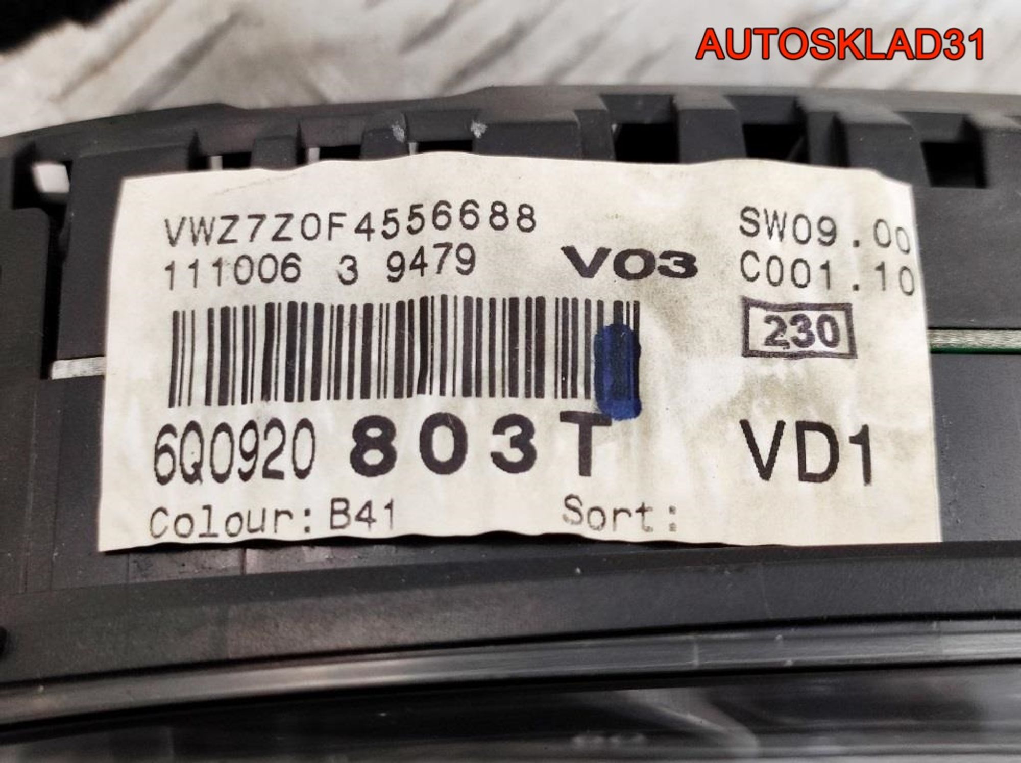 Панель приборов VW Polo 4 6Q0920803T, 13500 рублей, Дубовое