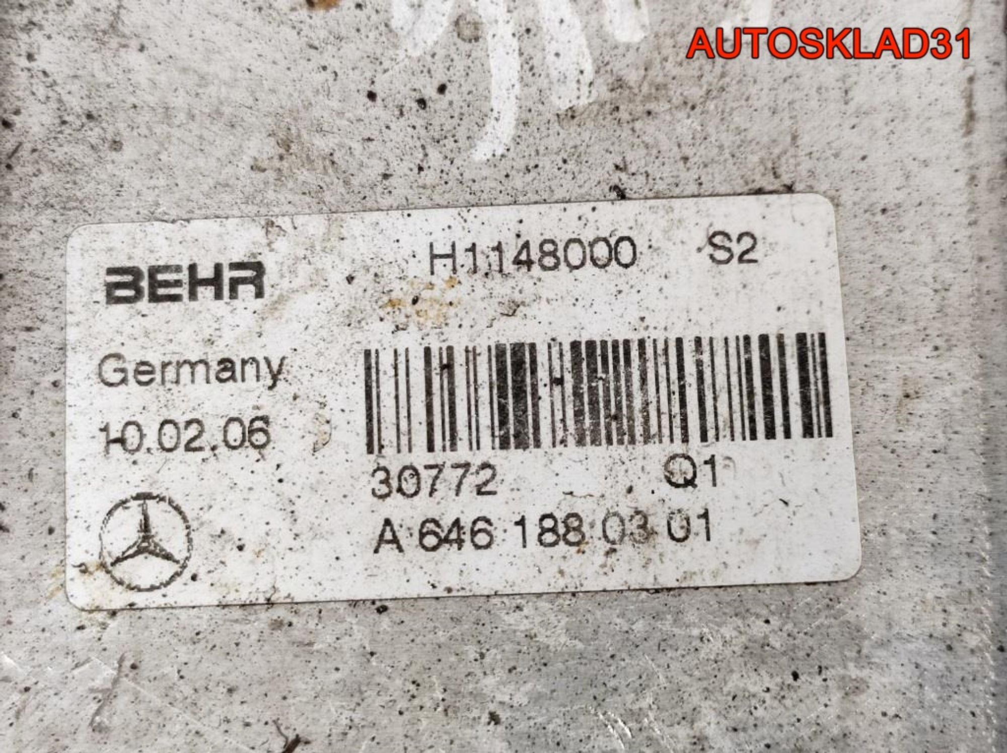 Теплообменник Mercedes W203 2,2 CDI A6461880301, 900 рублей, Дубовое
