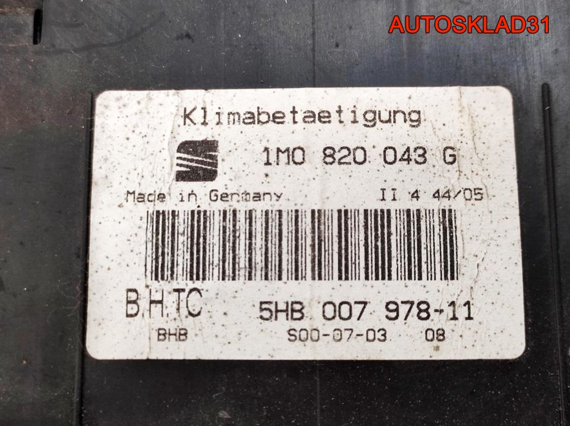 Блок климат контроля Seat Leon 1M1 1M0820043G, 9000 рублей, Дубовое