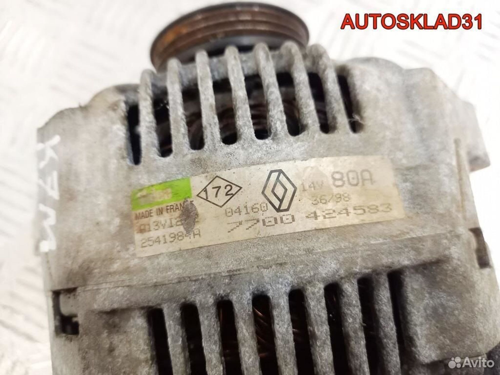 Генератор Renault Megane 1 1.6 K7M 7700424583 (Р), 4500 рублей, Дубовое