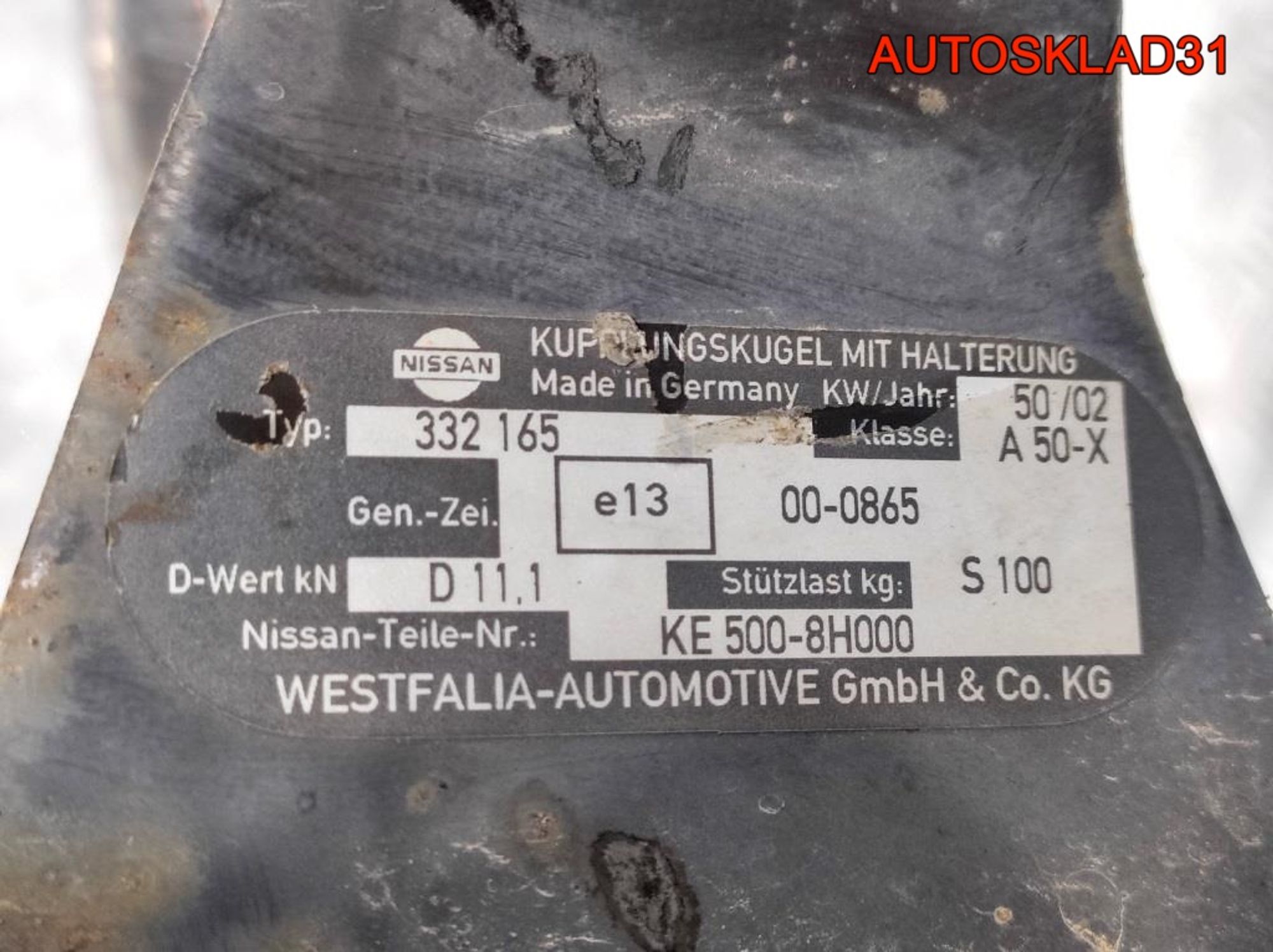 Фаркоп Nissan X-Trail T30 KE5008H000, 13500 рублей, Дубовое