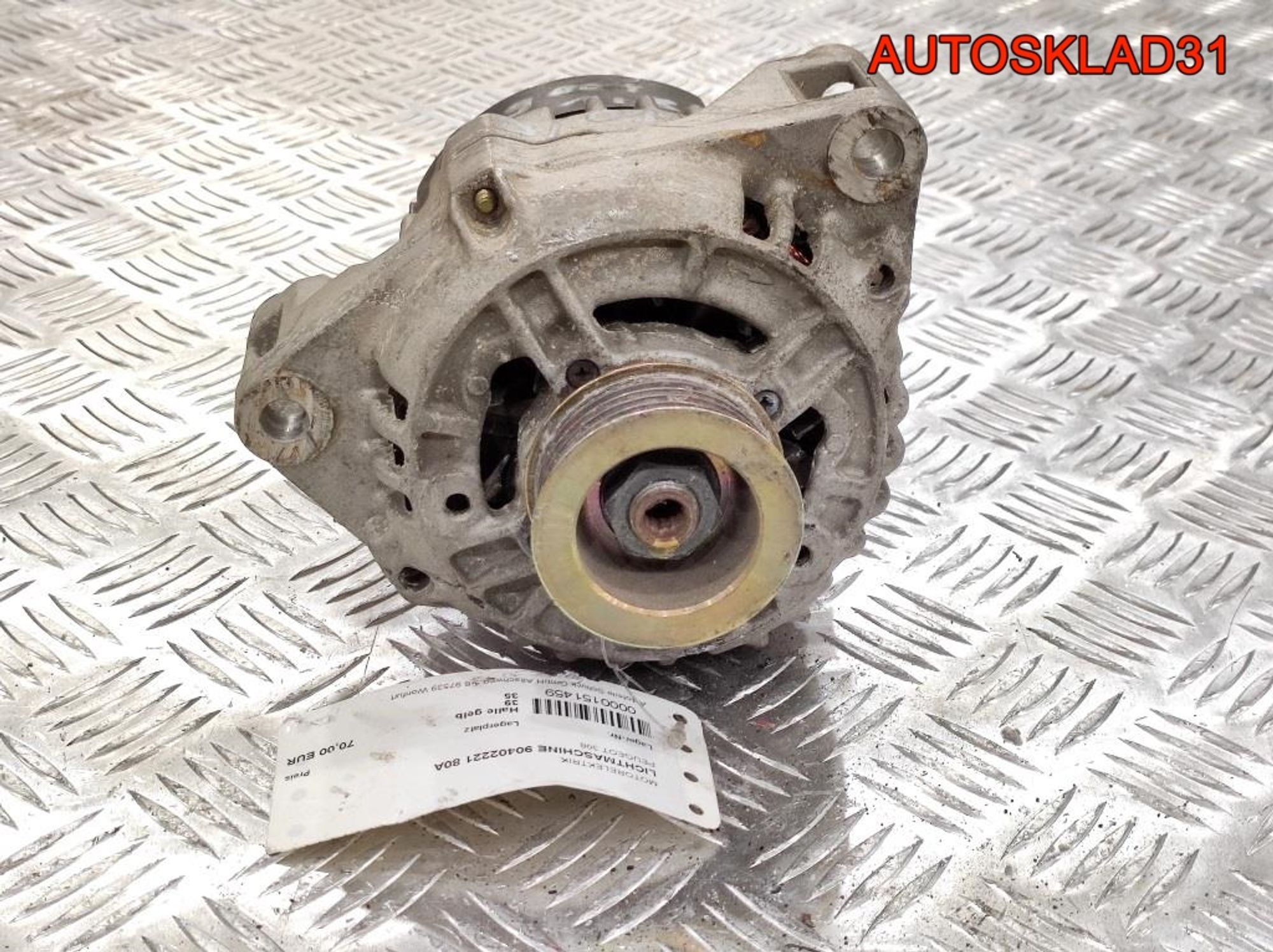 Генератор 80A Peugeot 306 0123310011 1,8 Бензин (Р), 5000 рублей, Дубовое