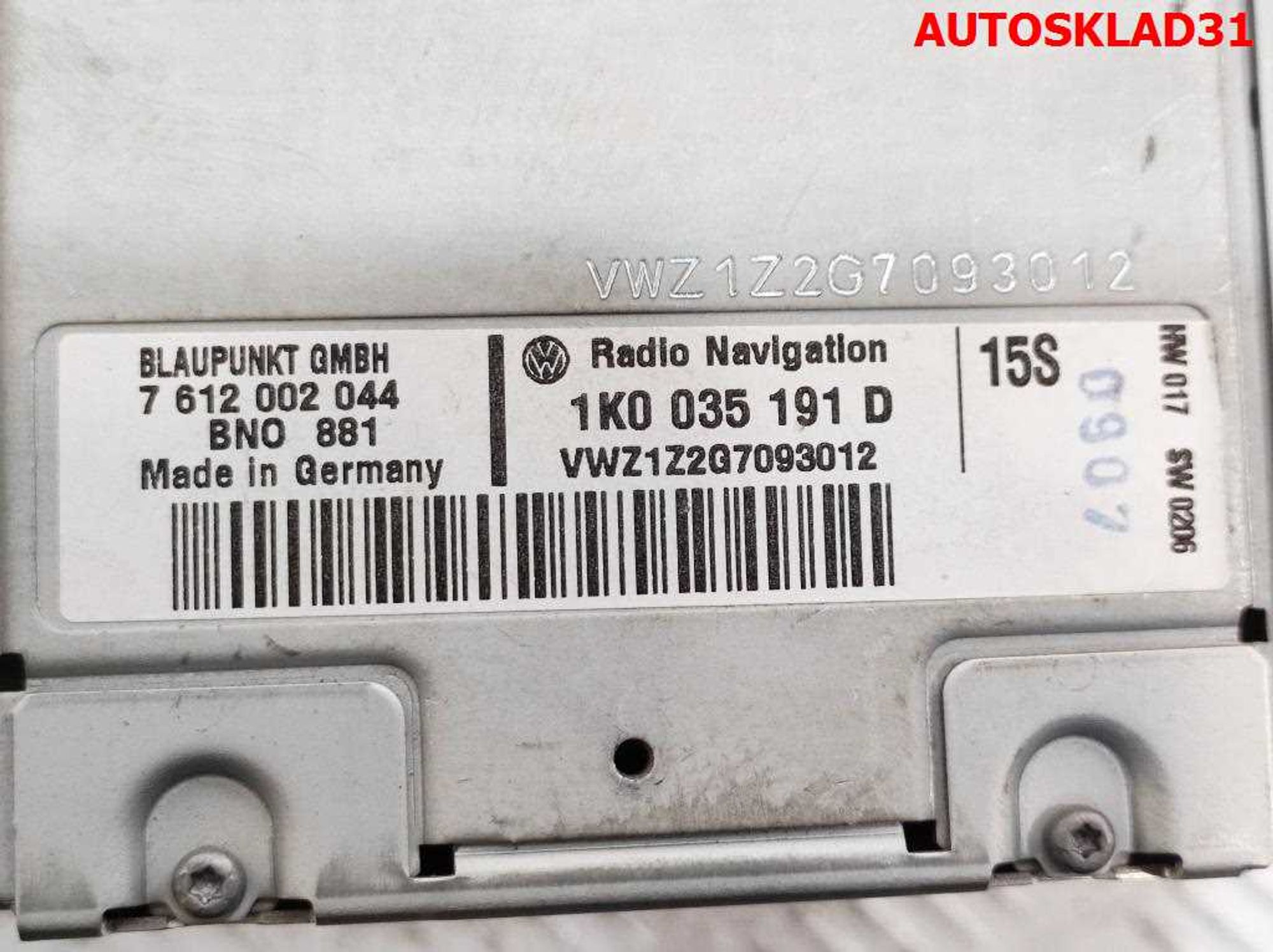 Магнитола Volkswagen Passat B6 1K0035191D, 1000 рублей, Дубовое