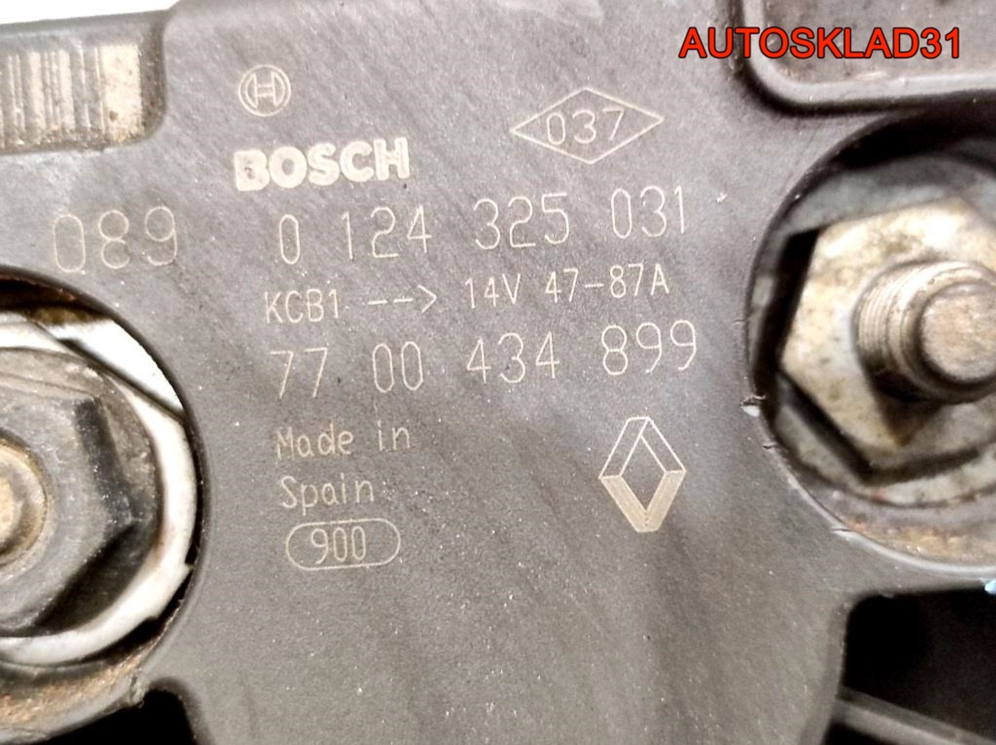 Генератор 87A Renault Megane 1 1,6 Бензин 7700434899 (Р), 5500 рублей, Дубовое