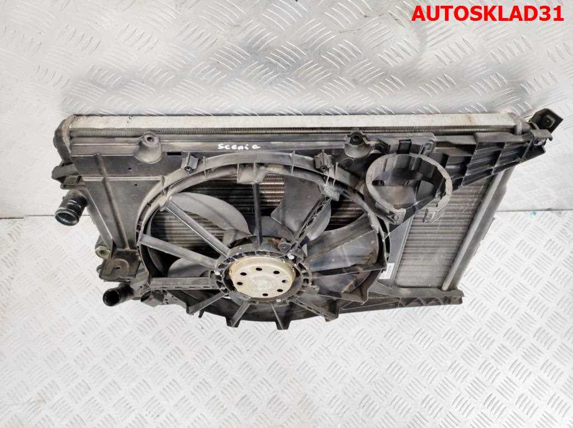 Радиатор основной с вентилятором Renault Scenic 1 1,6 Бензин 7700425842, 4000 рублей, Дубовое