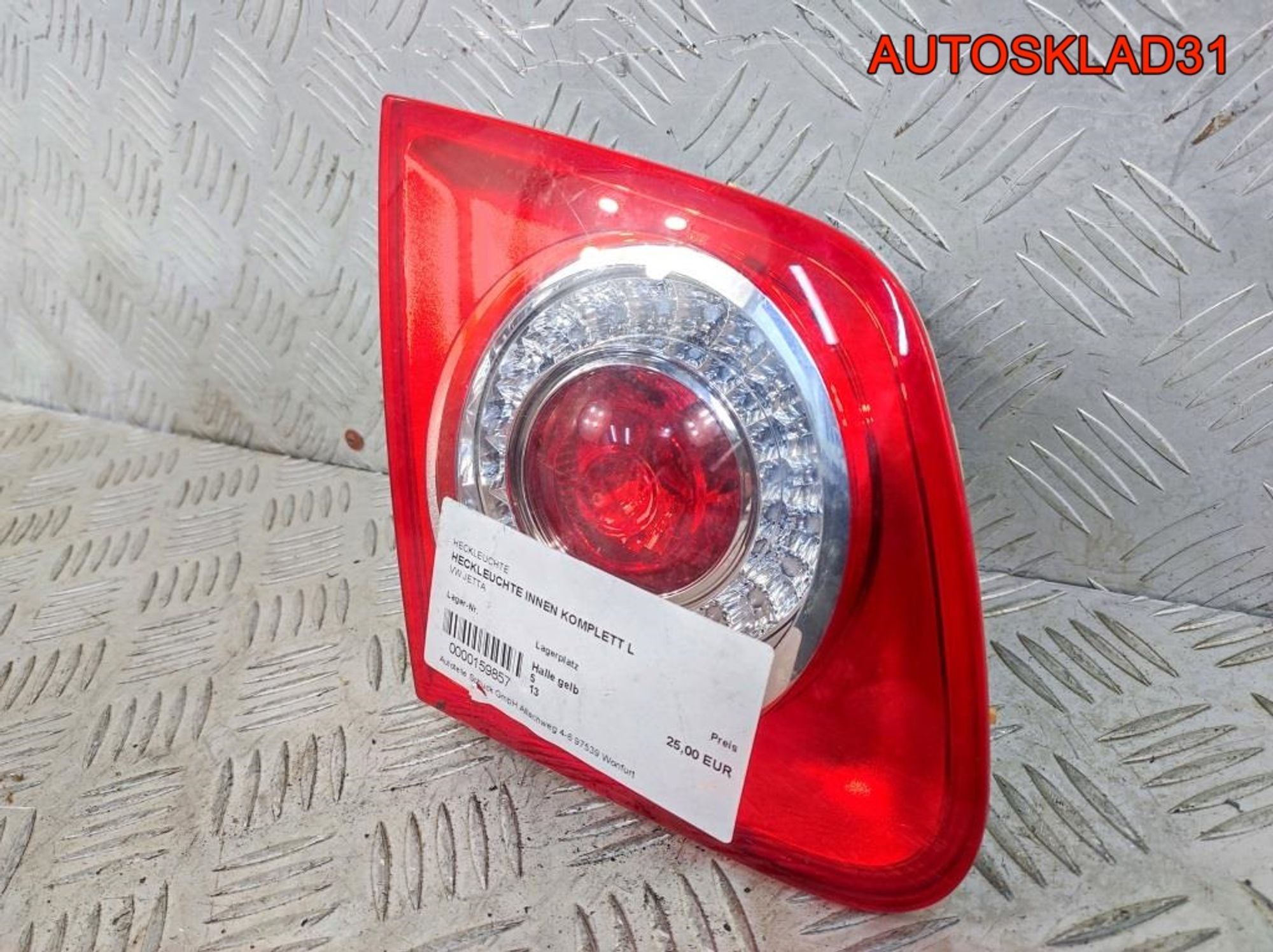 Фонарь задний внутренний левый VW Jetta 1K5945093, 2900 рублей, Дубовое