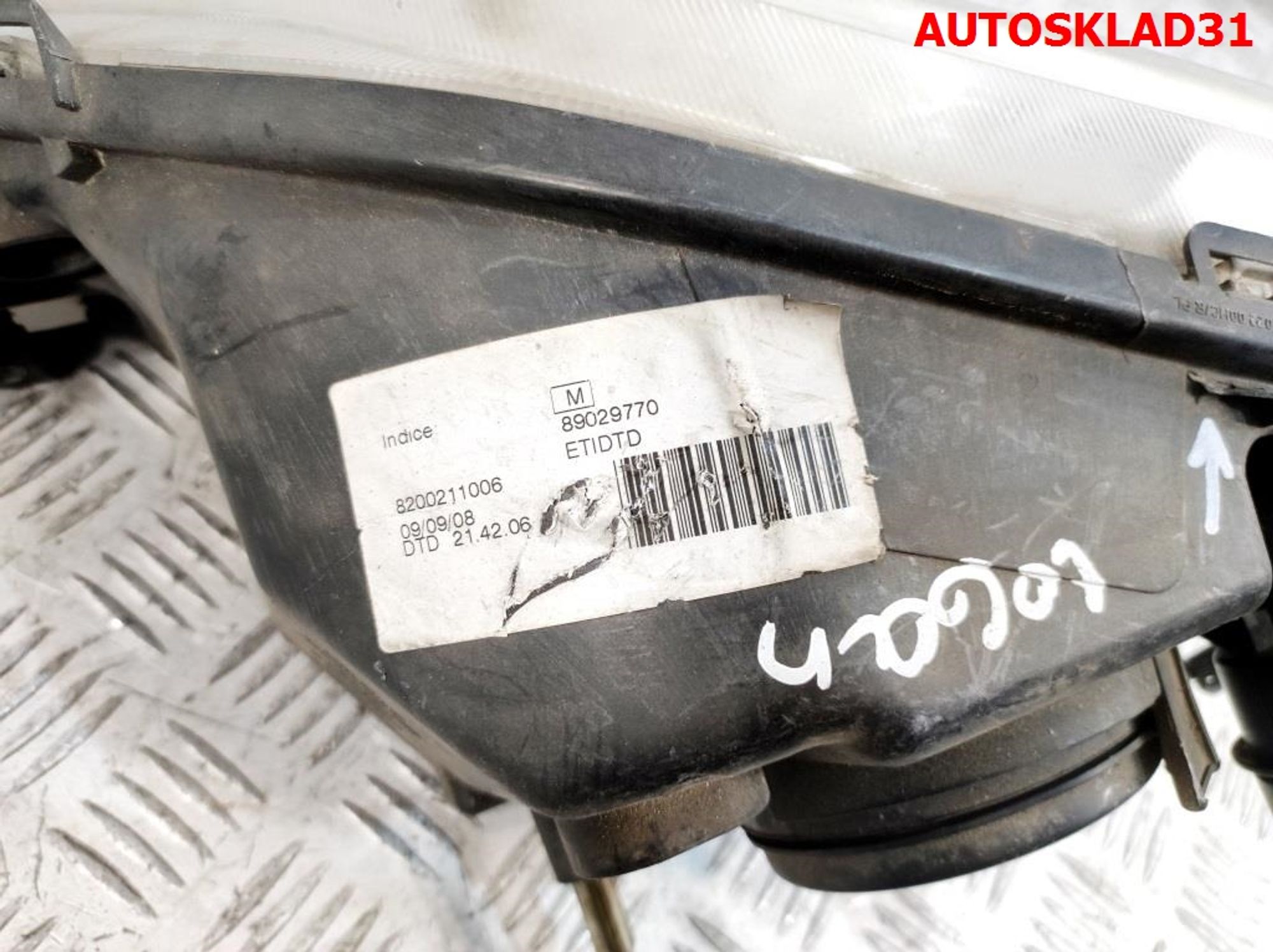 Фара правая Renault Logan 8200211006, 4500 рублей, Дубовое