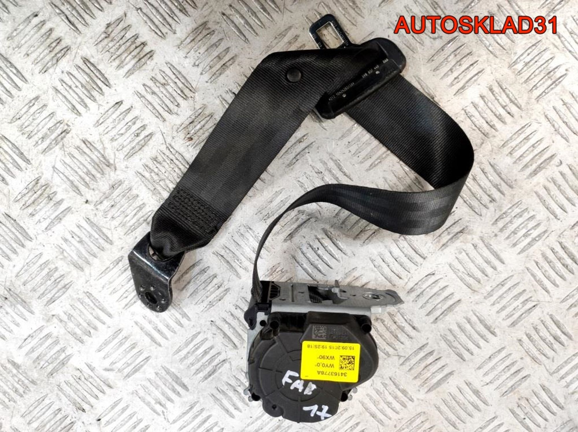 Ремень безопасности задний правый Skoda Fabia 3, 1100 рублей, Дубовое